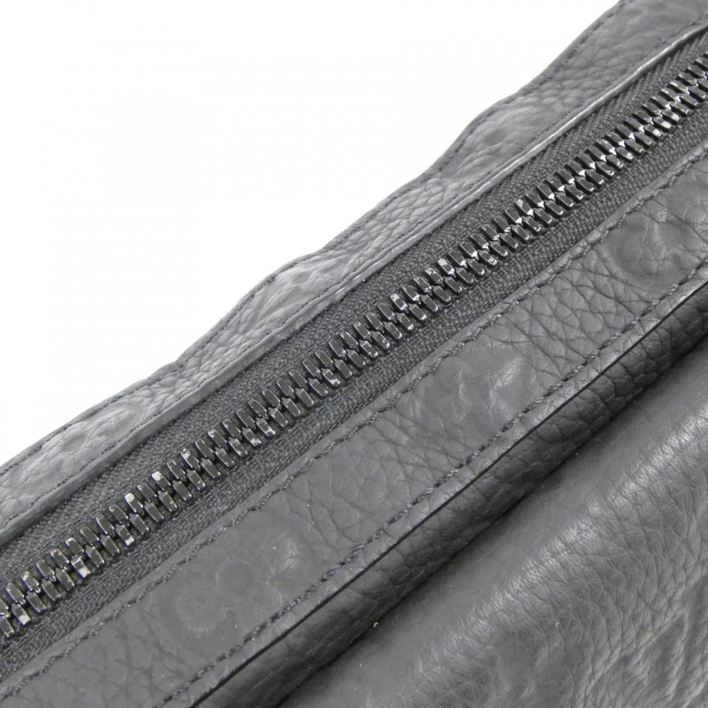 Louis Vuitton Black Leather Messenger Bag Shoulder Bag (Pre-Owned)