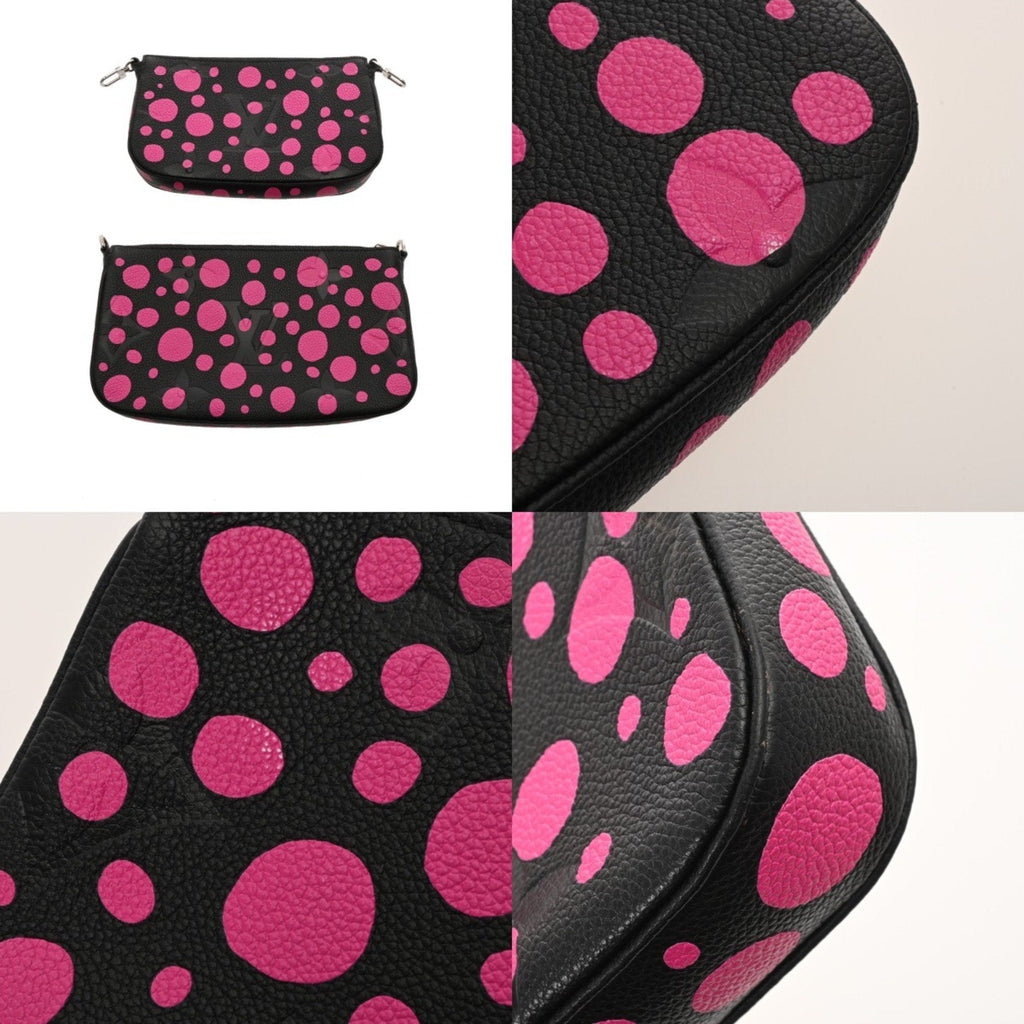 Louis Vuitton Noir Pink Leather Pochette Pouch Shoulder Bag (Pre-Owned)