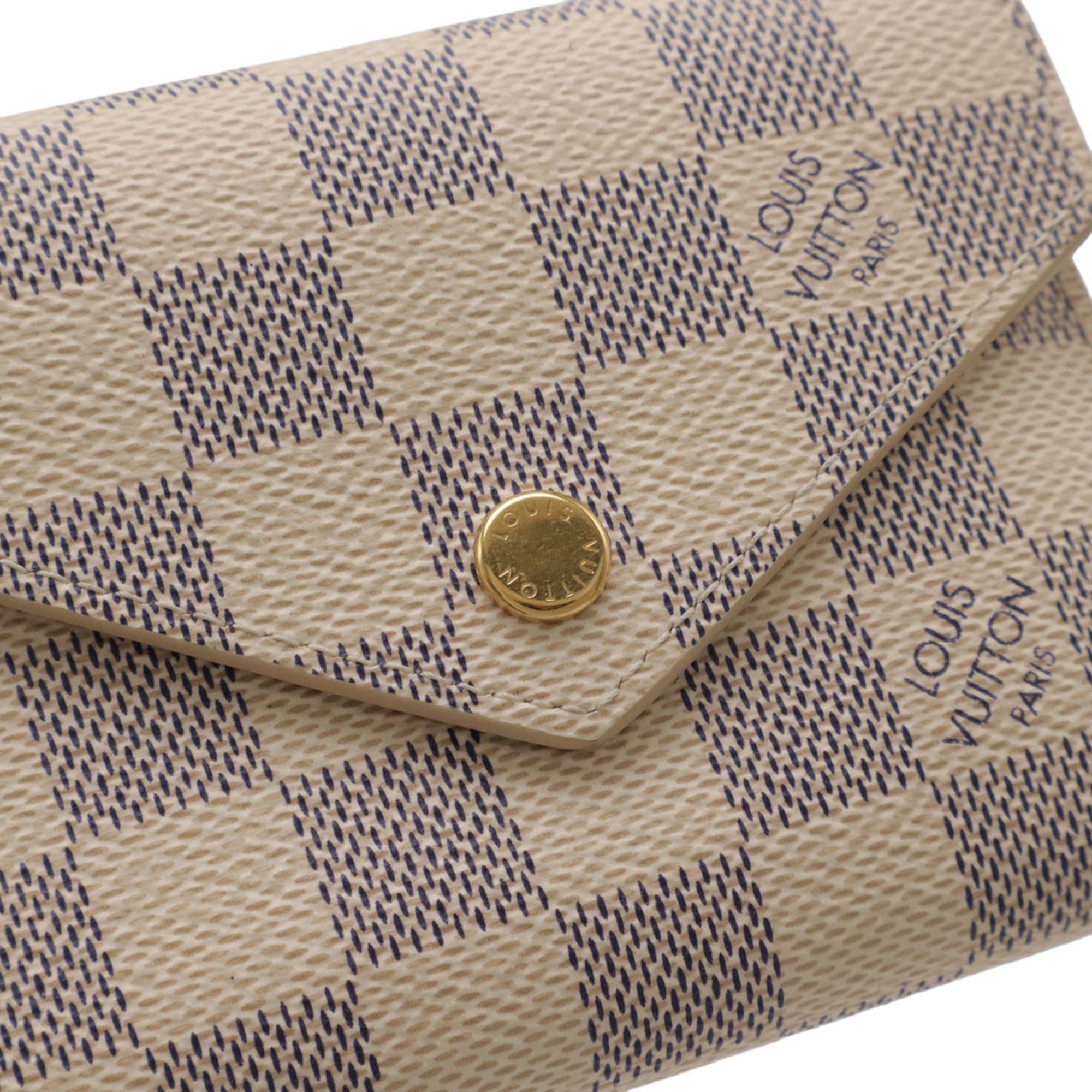 Louis Vuitton Damier Azur Ivory Damier Azur Wallet (Tri-Fold) (Pre-Owned)
