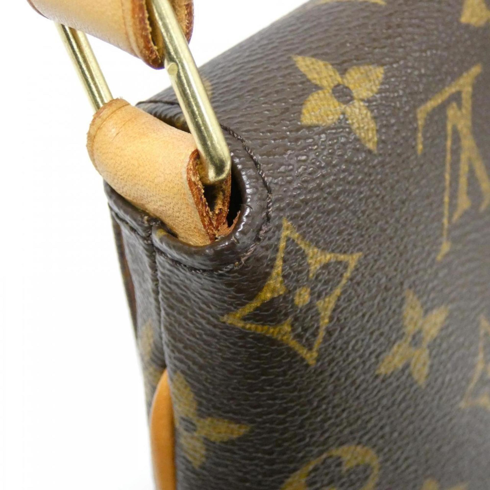 Louis Vuitton Marron Coated Canvas Shoulder Bag (Pre-Owned)