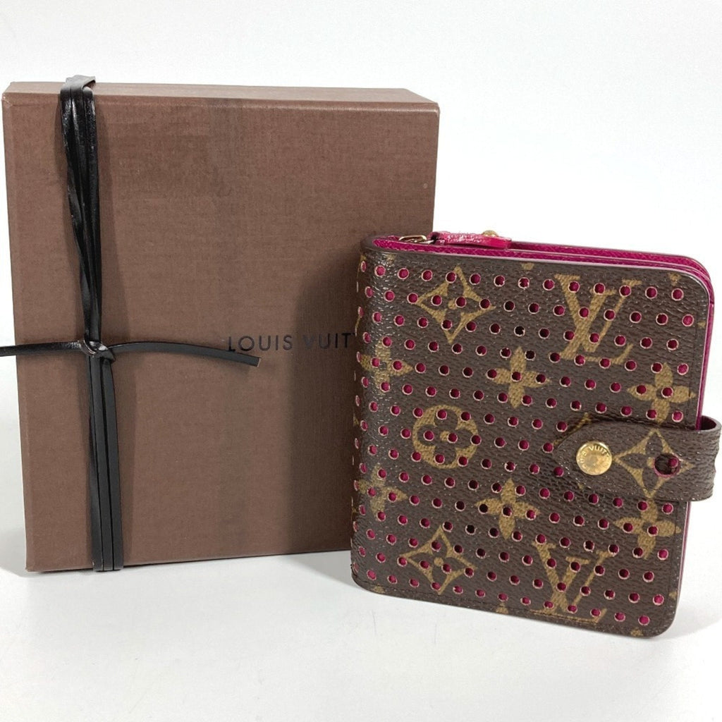 Louis Vuitton Monogram Fuchsia Pink Monogram Pink Monogram Perforated Wallet (Bi-Fold) (Pre-Owned)