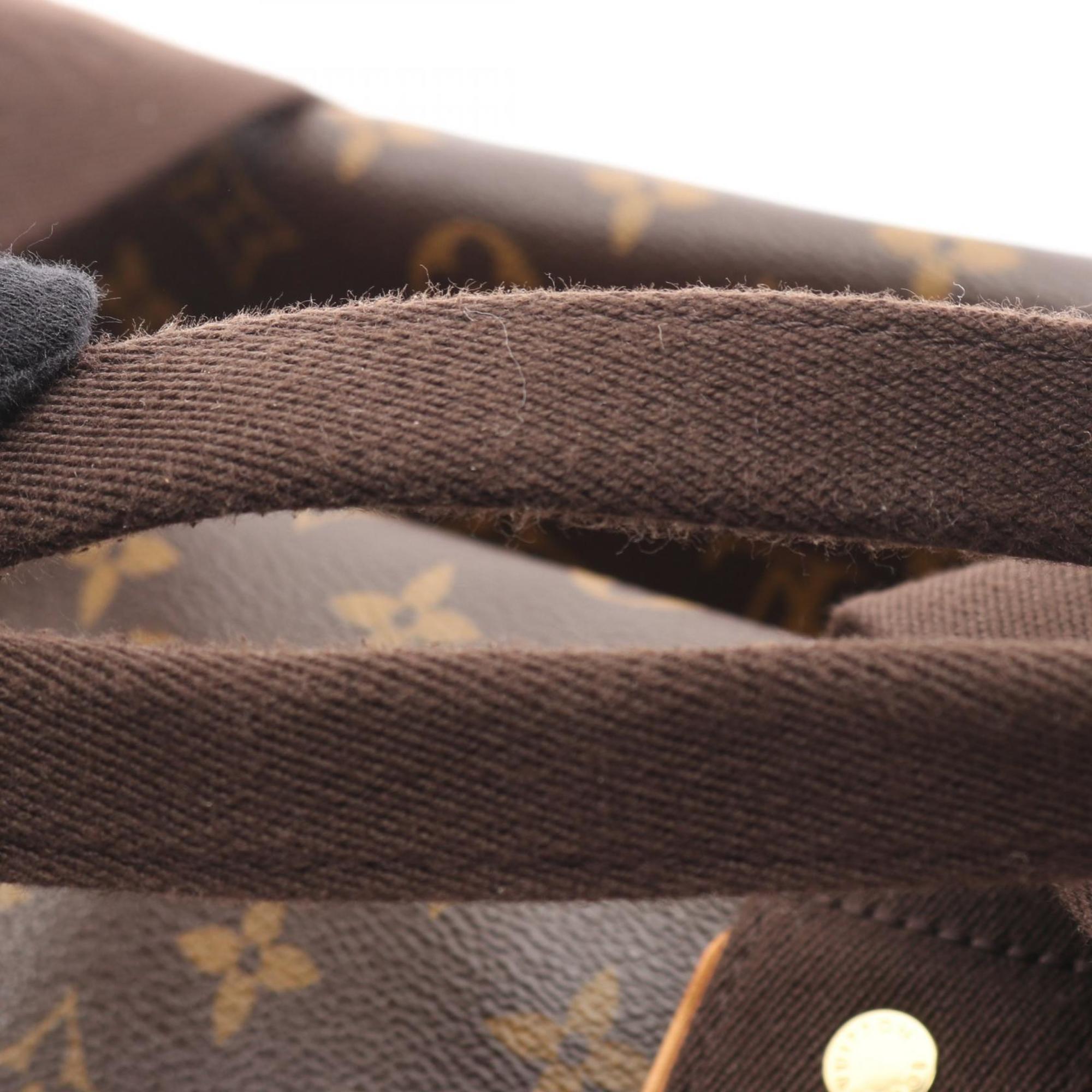 Louis Vuitton Brown Monogram Coated Canvas Leather Boston Bag (Pre-Owned)