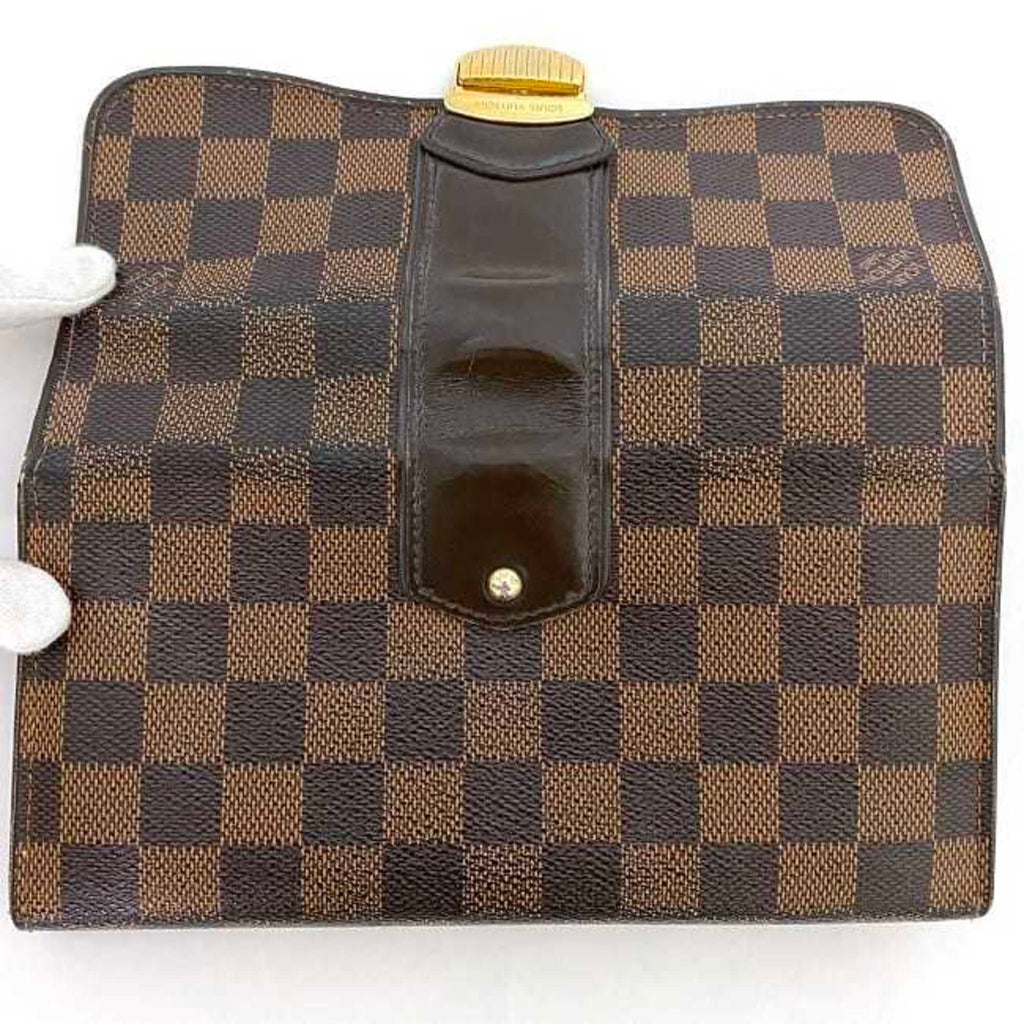 Louis Vuitton Damier Brown Damier Canvas Ebene Damier Canvas Long Wallet (Bi-Fold) (Pre-Owned)