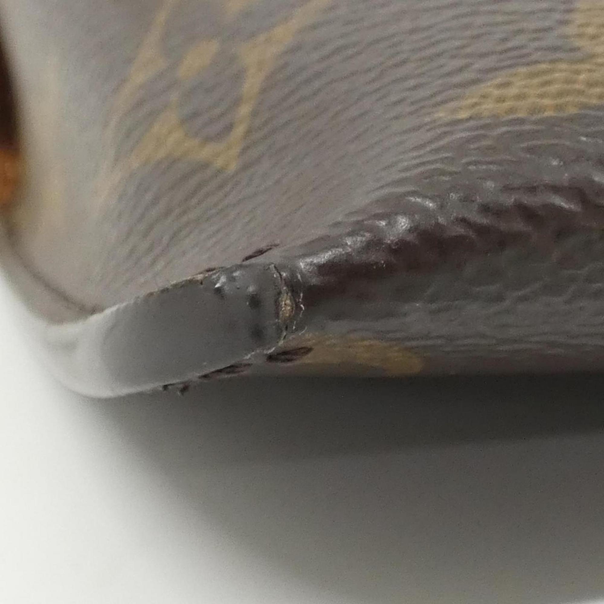 Louis Vuitton Caramel Marron Coated Canvas Leather Shoulder Bag (Pre-Owned)