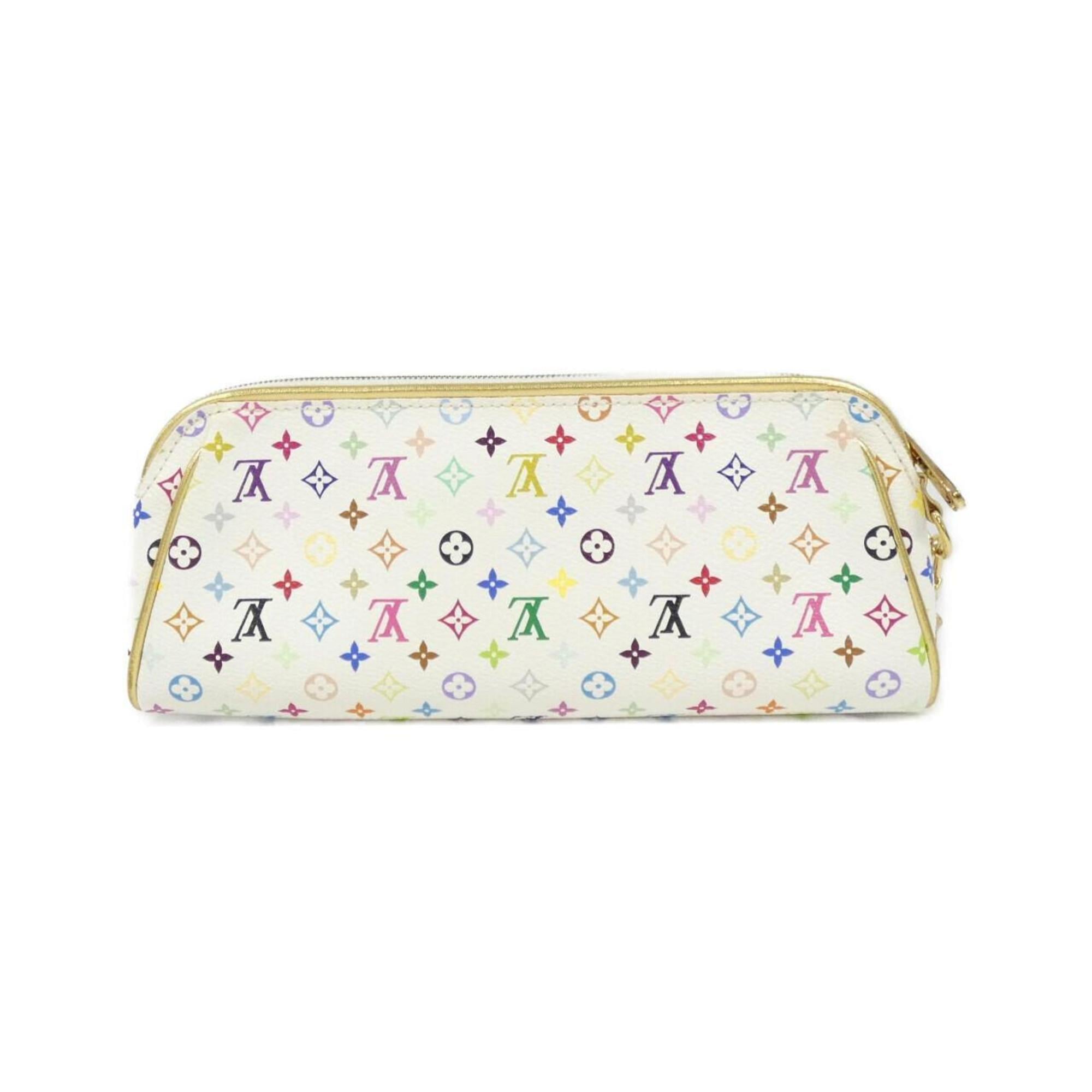 Louis Vuitton Multi-Color White Coated Canvas Pouch (Pre-Owned)
