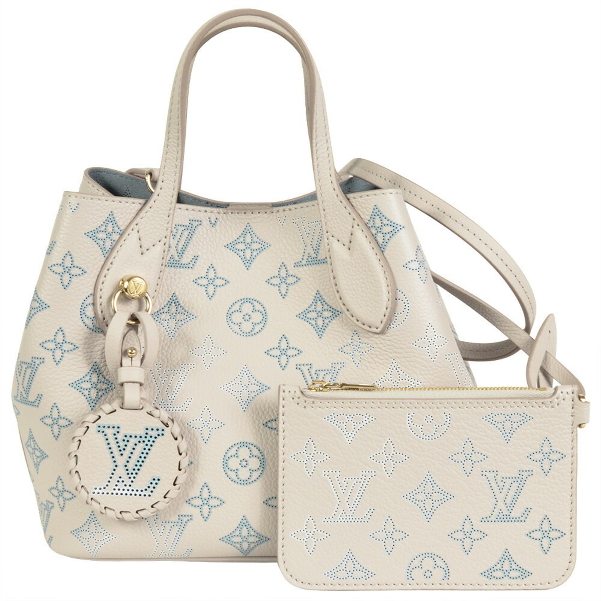 Louis Vuitton Beige Ivory Monogram Mahina Leather Handbag (Pre-Owned)