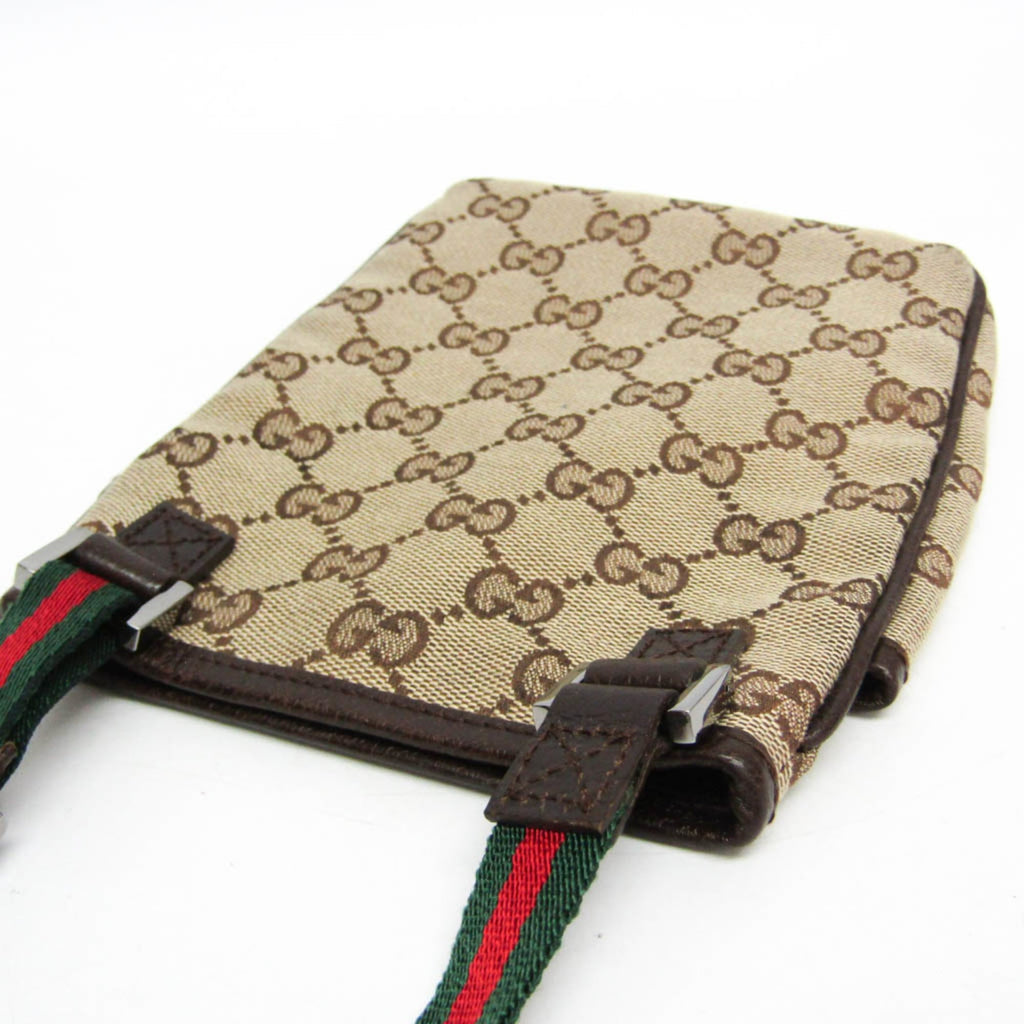 Web Strap Zip Messenger Bag GG Canvas Small
