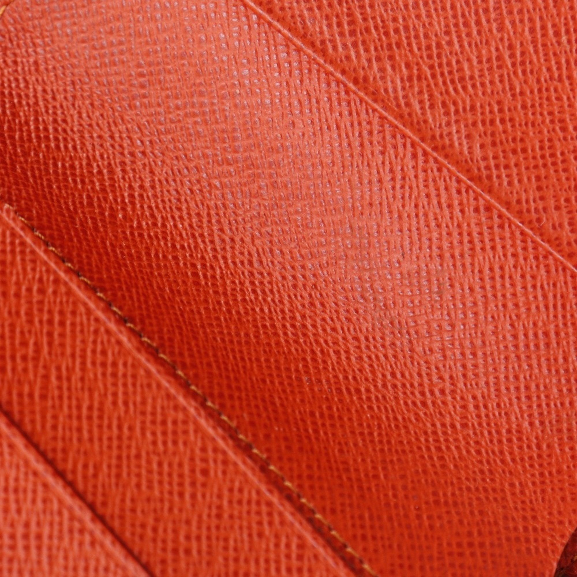 Louis Vuitton Lv Orange Orange Monogram Perforated Wallet (Bi-Fold) (Pre-Owned)