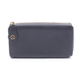 Louis Vuitton Navy Navy Blue Leather Long Wallet (Bi-Fold) (Pre-Owned)