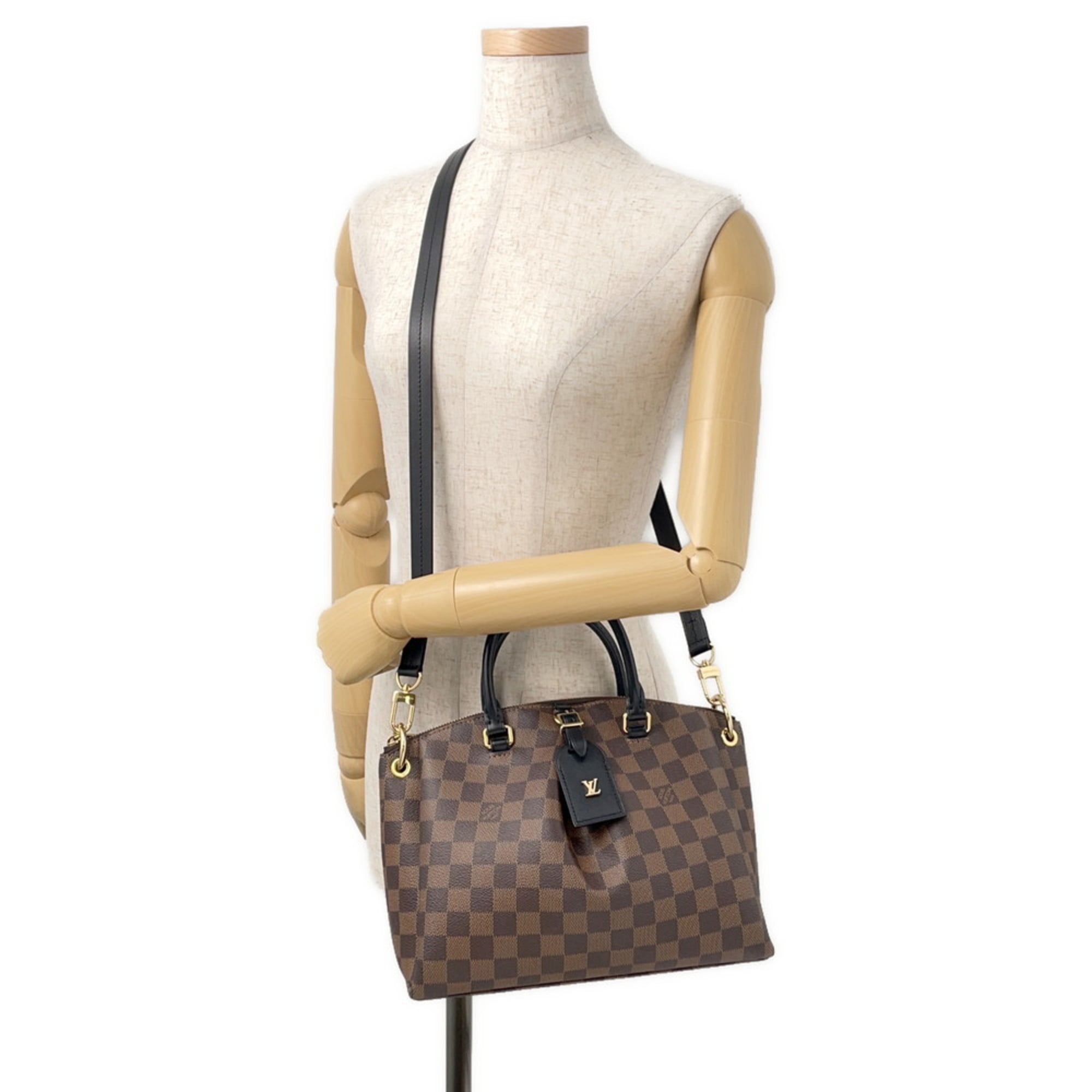 Louis Vuitton Damier Damier Canvas Ebene Noir Handbag (Pre-Owned)