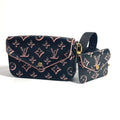 Louis Vuitton Black Pink Coated Canvas Pochette Shoulder Bag (Pre-Owned)