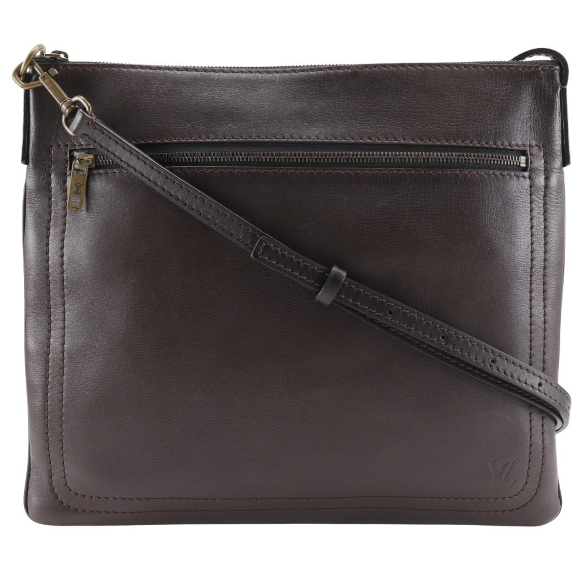Louis Vuitton Brown Coffee Leather Shoulder Bag (Pre-Owned)