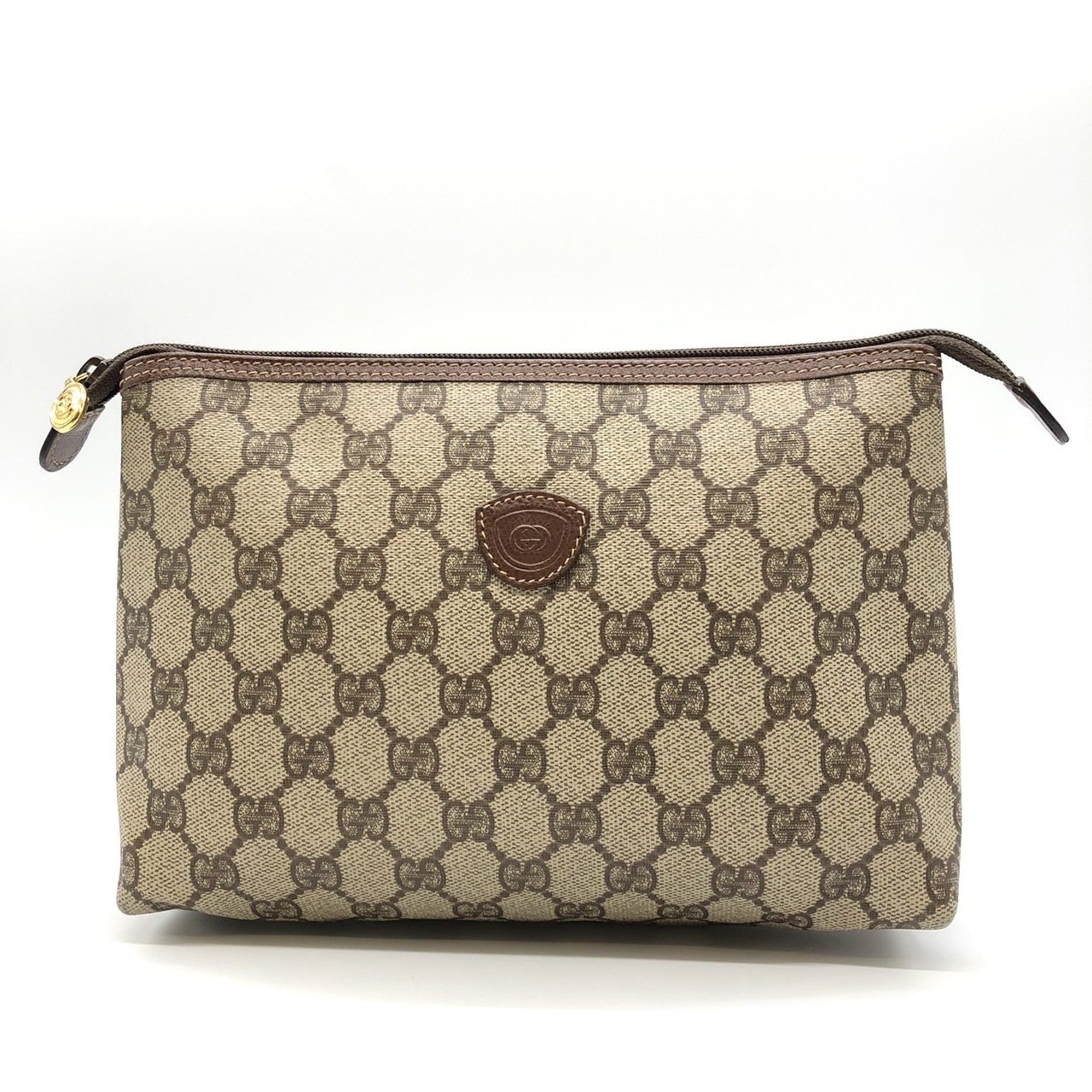 Interlocking G Patch Wristlet Messenger Bag GG Coated Canvas Small