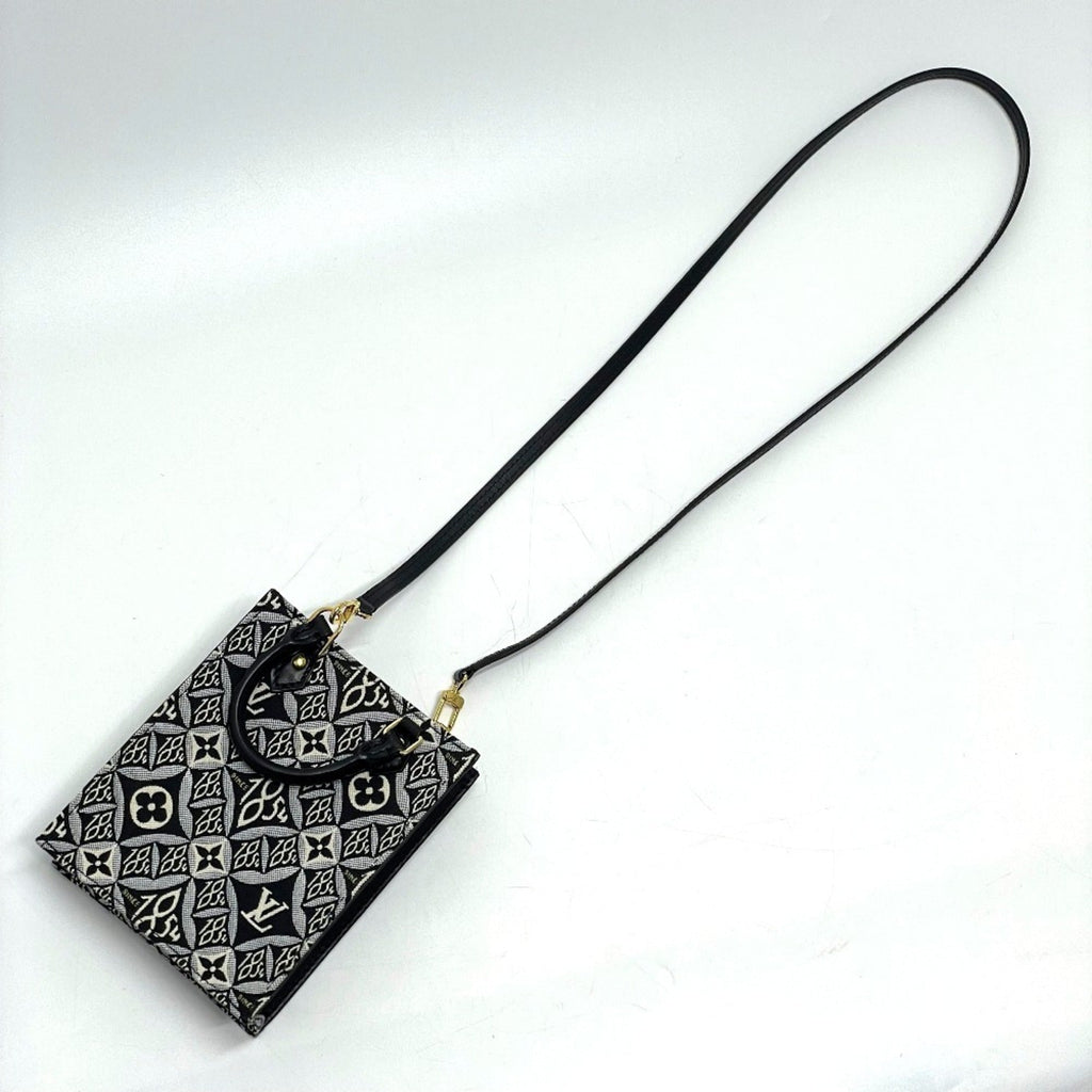 Louis Vuitton Black Blue Jacquard Handbag (Pre-Owned)