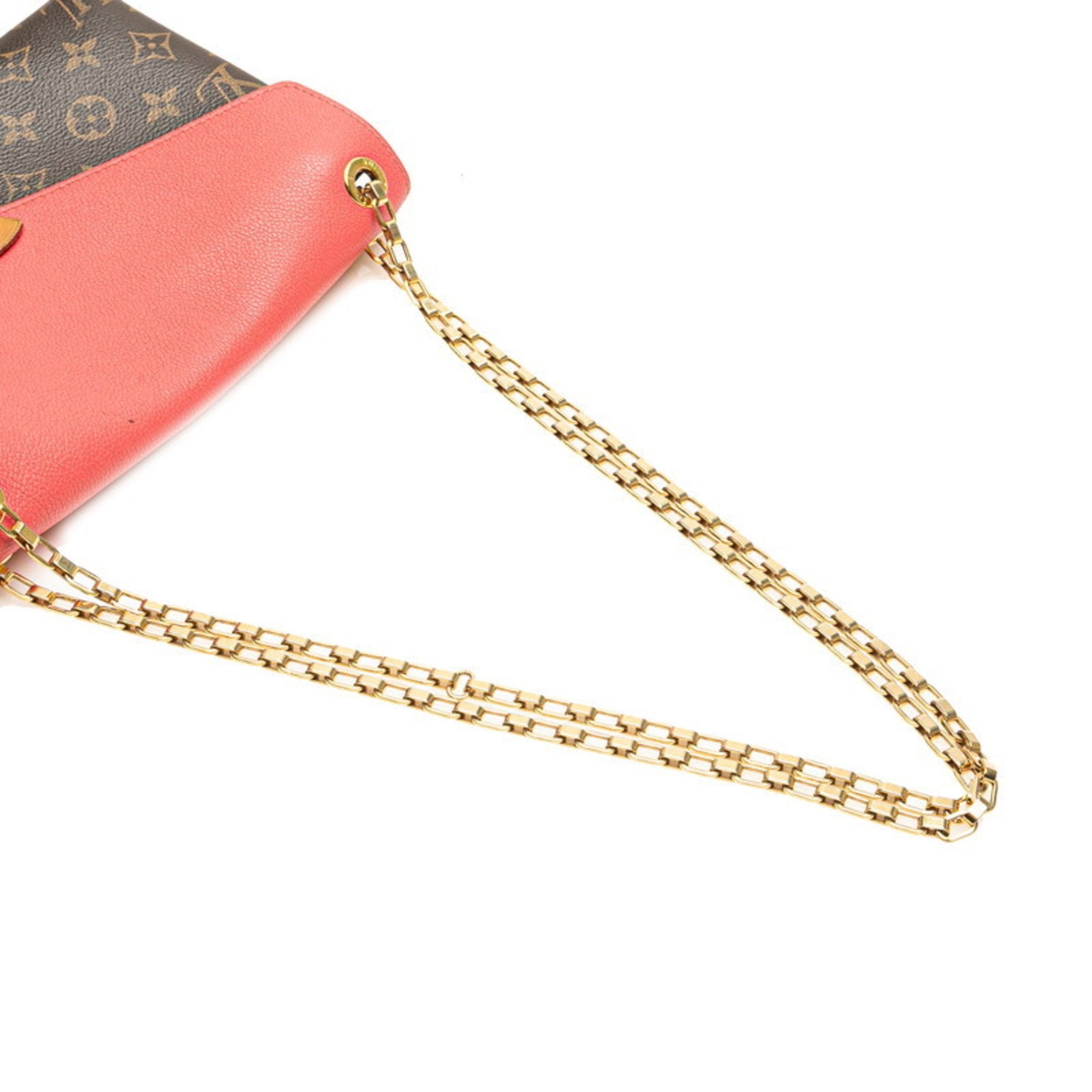 Louis Vuitton Monogram Brown Rose Litchi Pvc Leather Shoulder Bag (Pre-Owned)