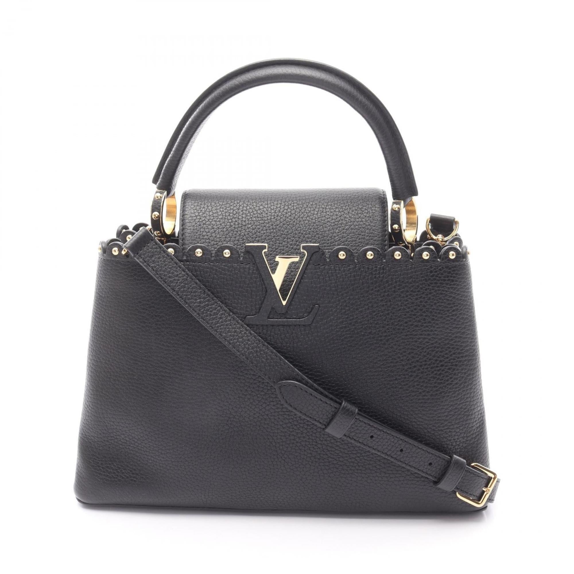 Louis Vuitton Black Noir Leather Handbag (Pre-Owned)