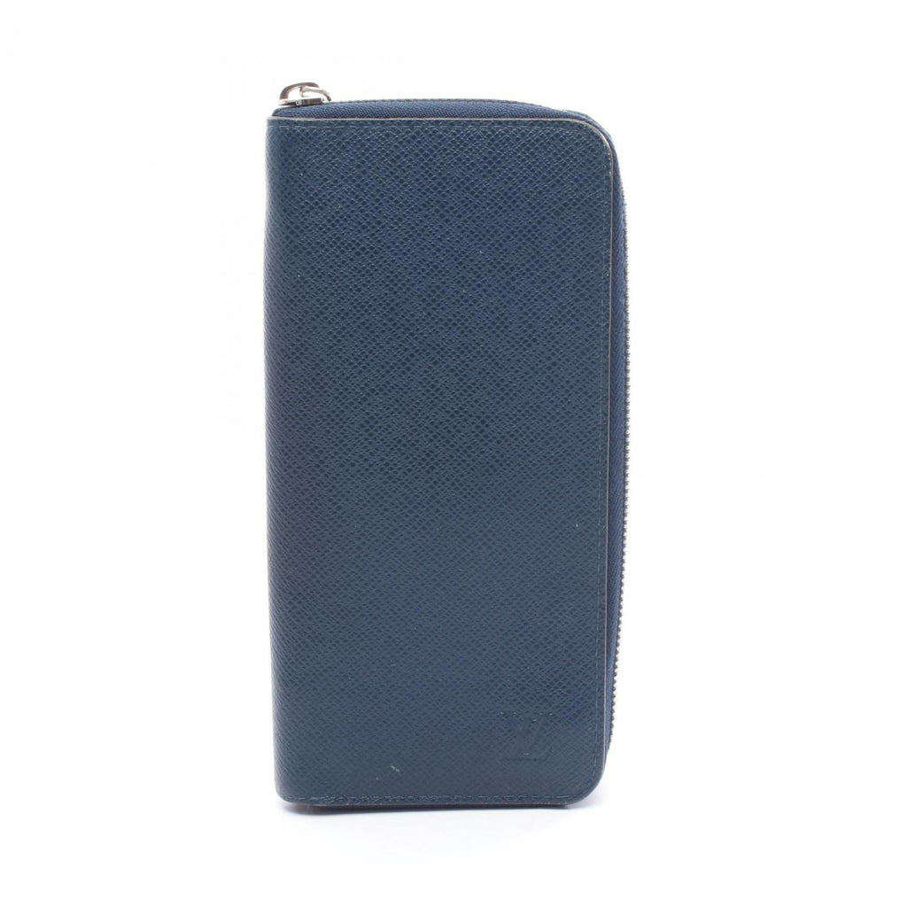 Louis Vuitton Navy Leather Long Wallet (Bi-Fold) (Pre-Owned)