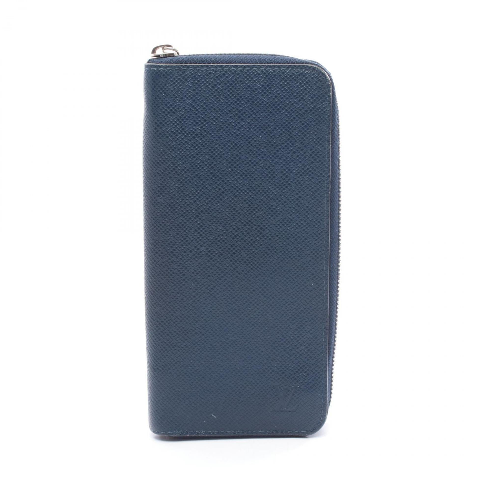 Louis Vuitton Navy Leather Long Wallet (Bi-Fold) (Pre-Owned)