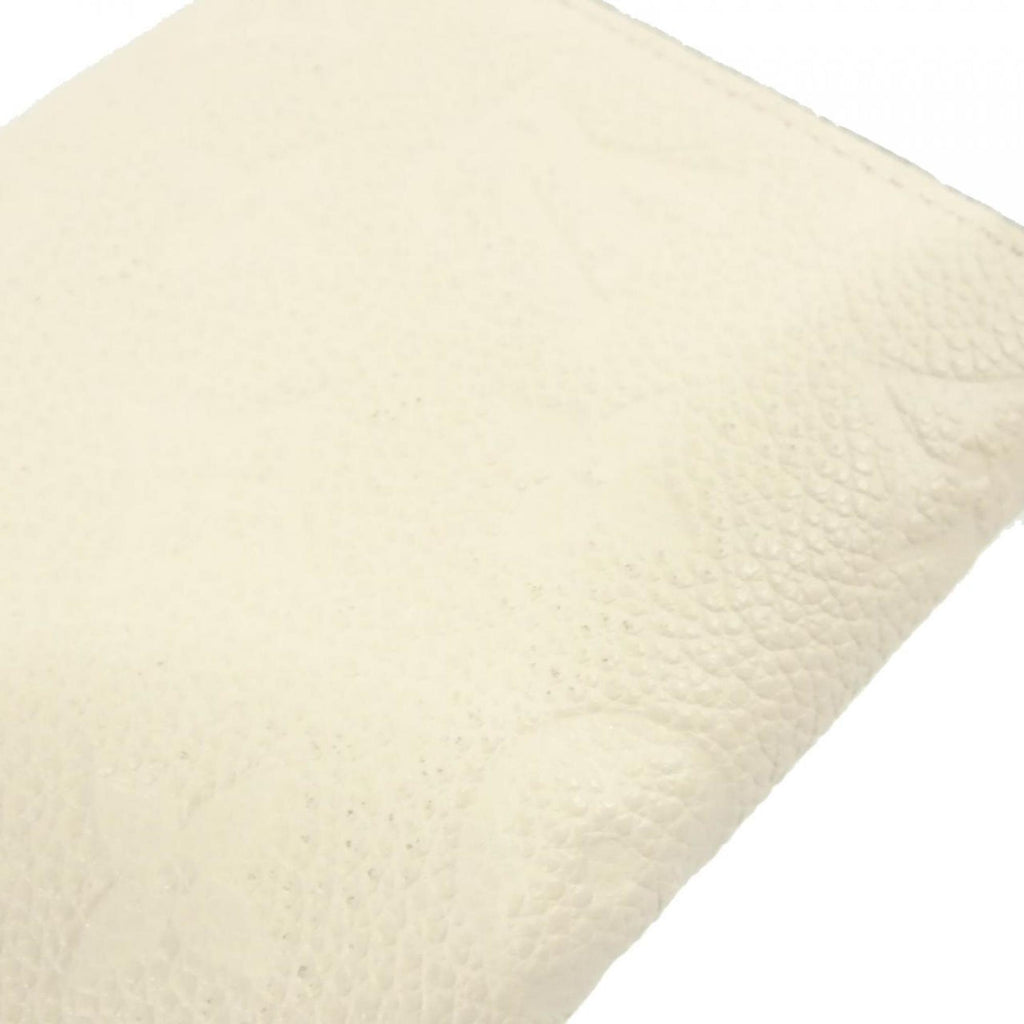 Louis Vuitton Cream Leather Wallet (Tri-Fold) (Pre-Owned)
