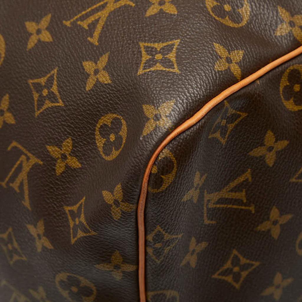 Louis Vuitton Brown Pvc Leather Boston Bag (Pre-Owned)
