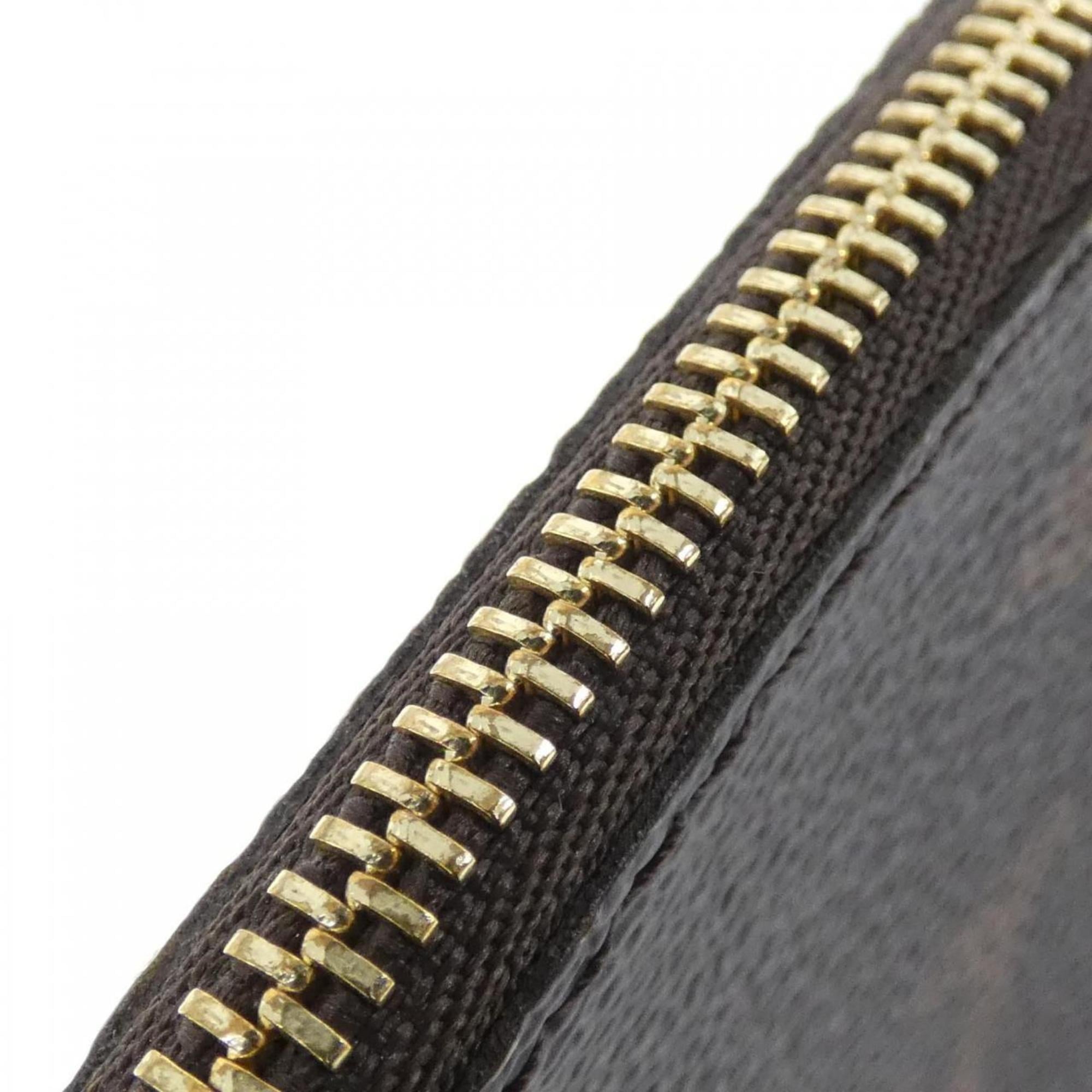 Louis Vuitton Marron Coated Canvas Pouch (Pre-Owned)