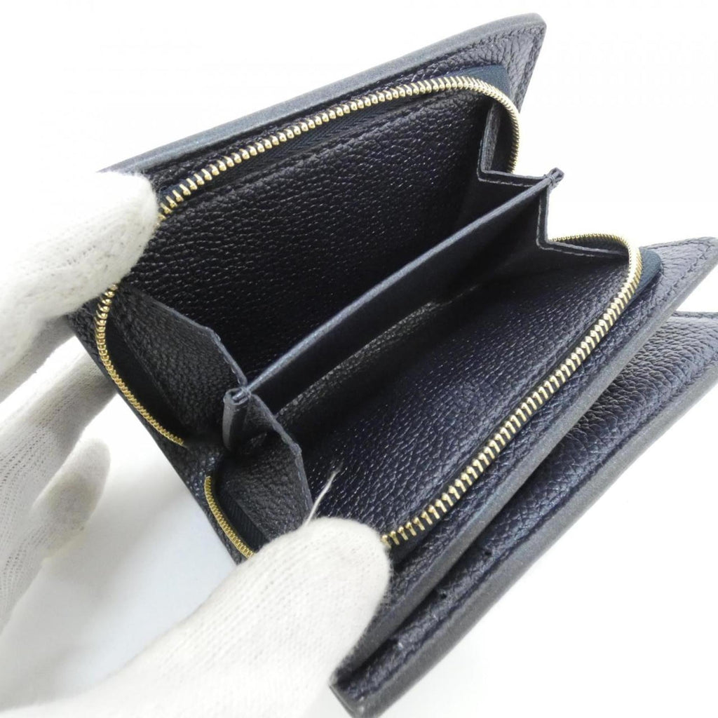 Louis Vuitton Monogram Empreinte Navy Leather Wallet (Bi-Fold) (Pre-Owned)