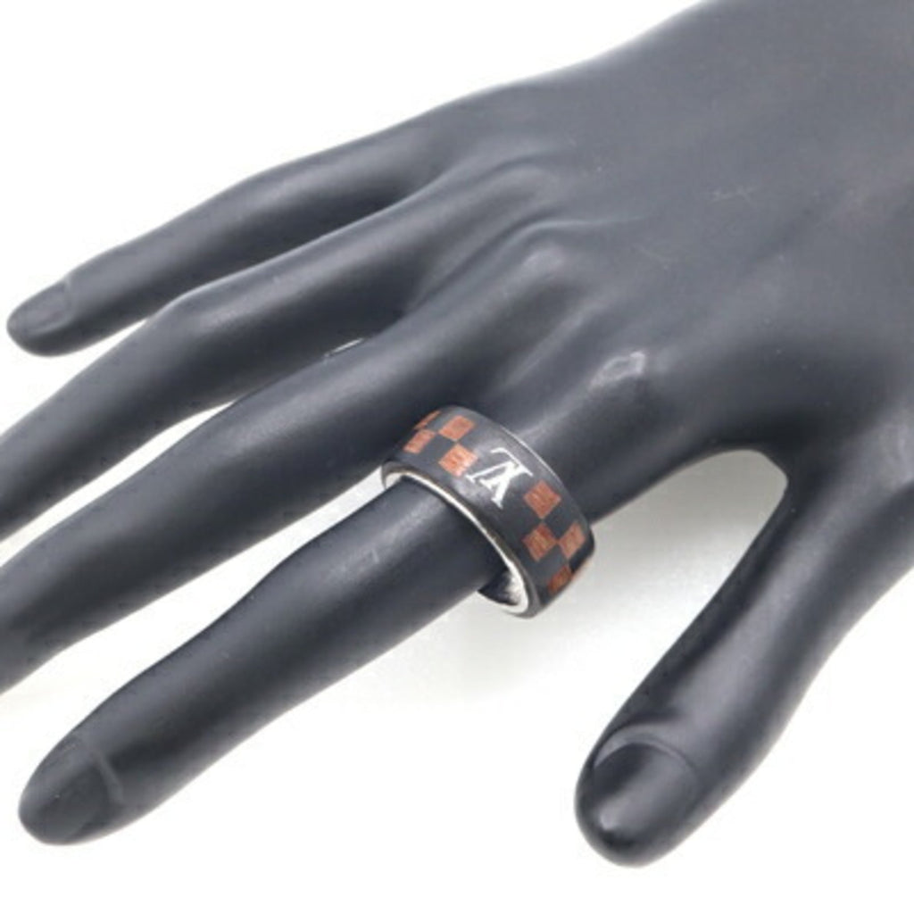 Louis Vuitton Metal Wood Band Ring (Pre-Owned)