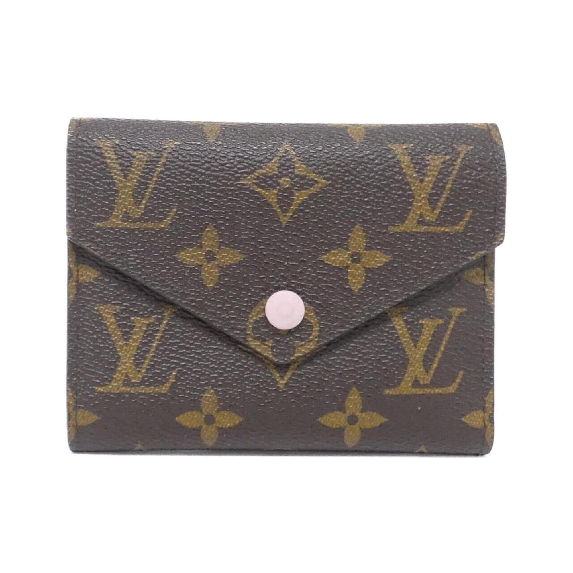 Louis Vuitton Marron Rose Ballerine Coated Canvas Wallet (Tri-Fold) (Pre-Owned)