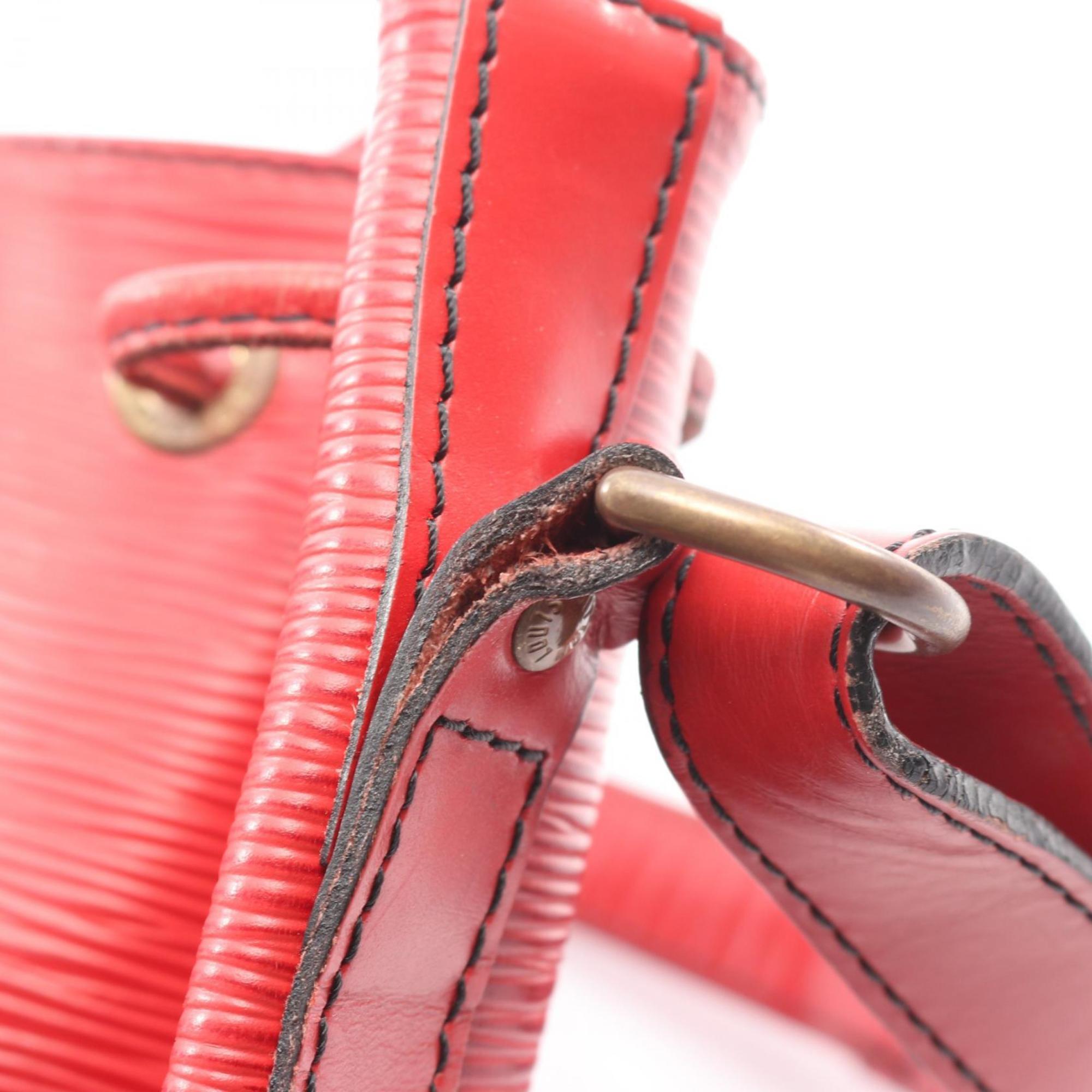 Louis Vuitton Castilian Red Red Color Leather Shoulder Bag (Pre-Owned)