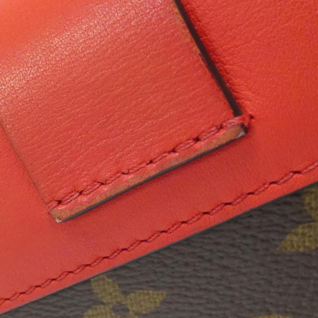 Louis Vuitton Coquelicots Marron Coated Canvas Leather Handbag (Pre-Owned)