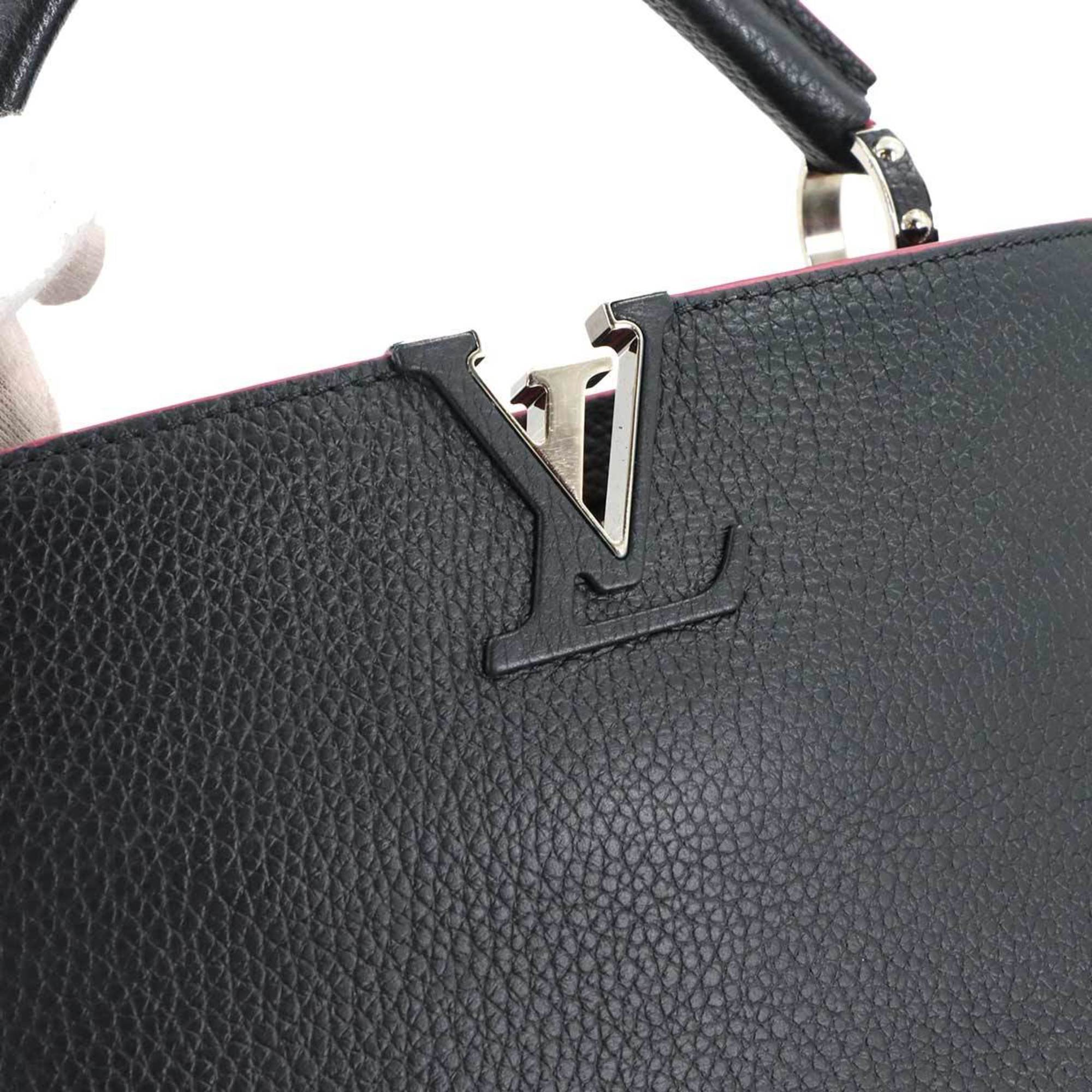 Louis Vuitton Navy Leather Handbag Shoulder Bag (Pre-Owned)