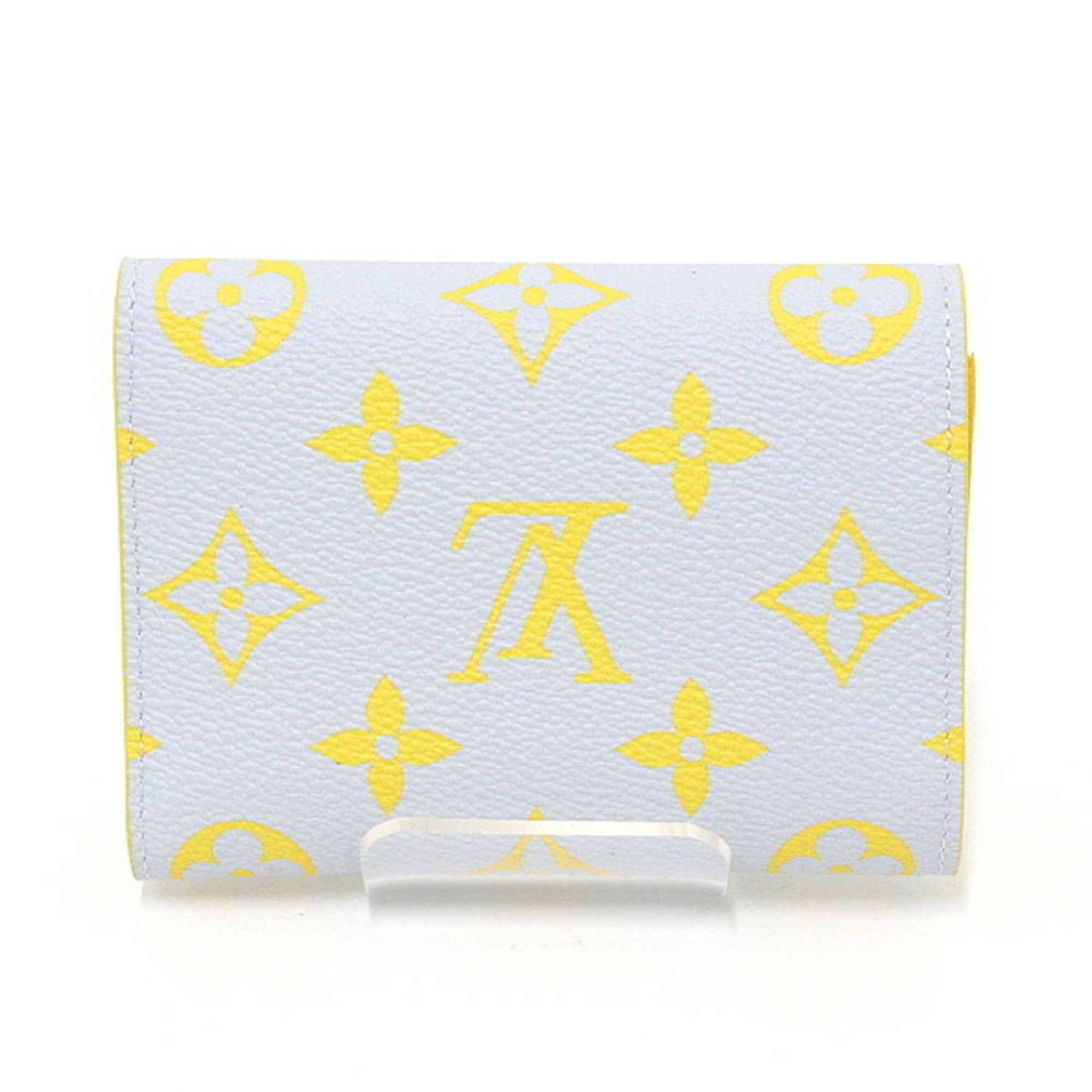 Louis Vuitton Monogram Gray Yellow Wallet (Tri-Fold) (Pre-Owned)