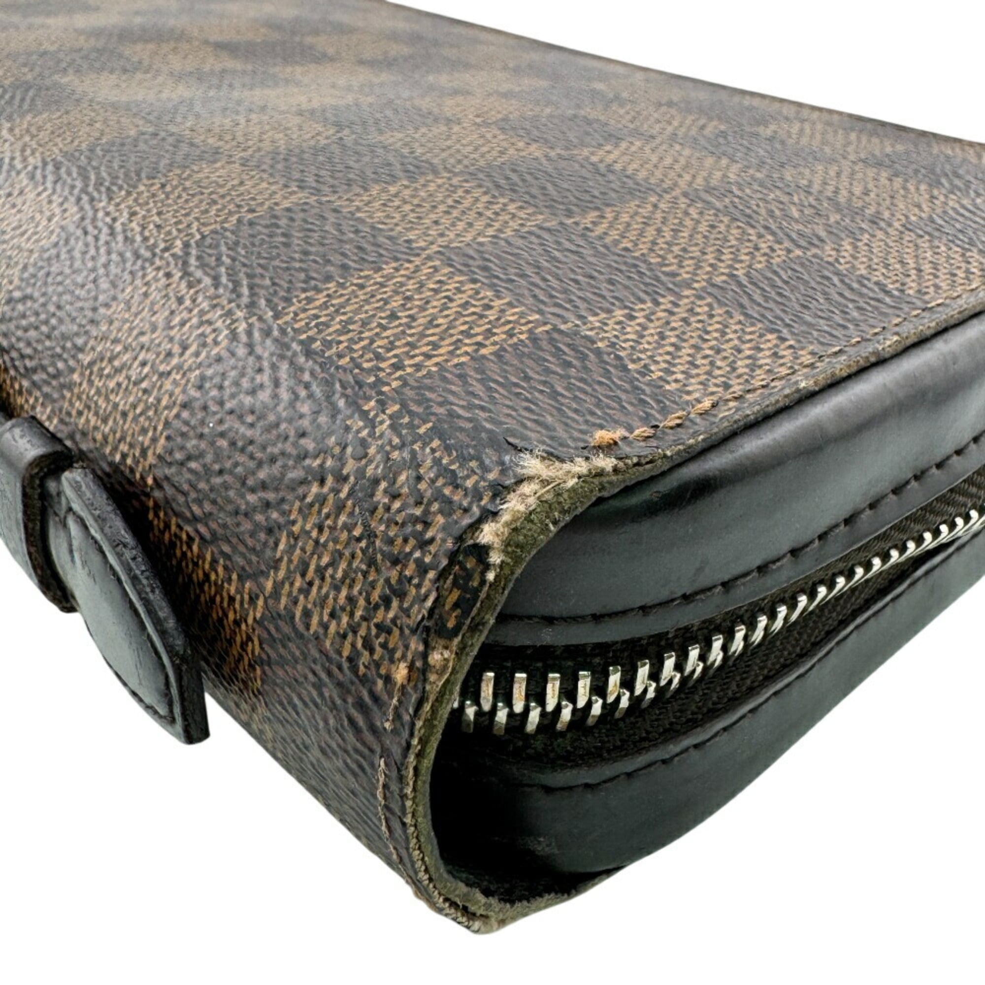Louis Vuitton Brown Leather Long Wallet (Bi-Fold) (Pre-Owned)