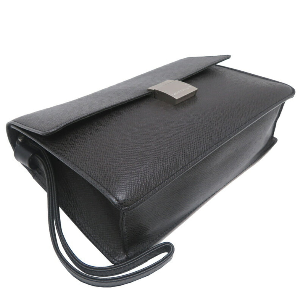 Louis Vuitton Taiga Ardoise Black Galle Taiga Leather Clutch Bag (Pre-Owned)