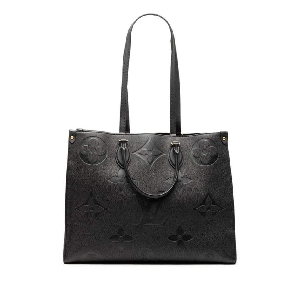 Louis Vuitton Black Noir Leather Shoulder Bag Tote Bag (Pre-Owned)