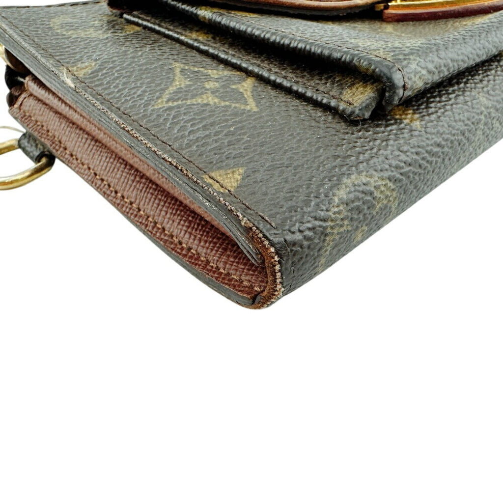 Louis Vuitton Brown Leather Coin Purse/Coin Case (Pre-Owned)