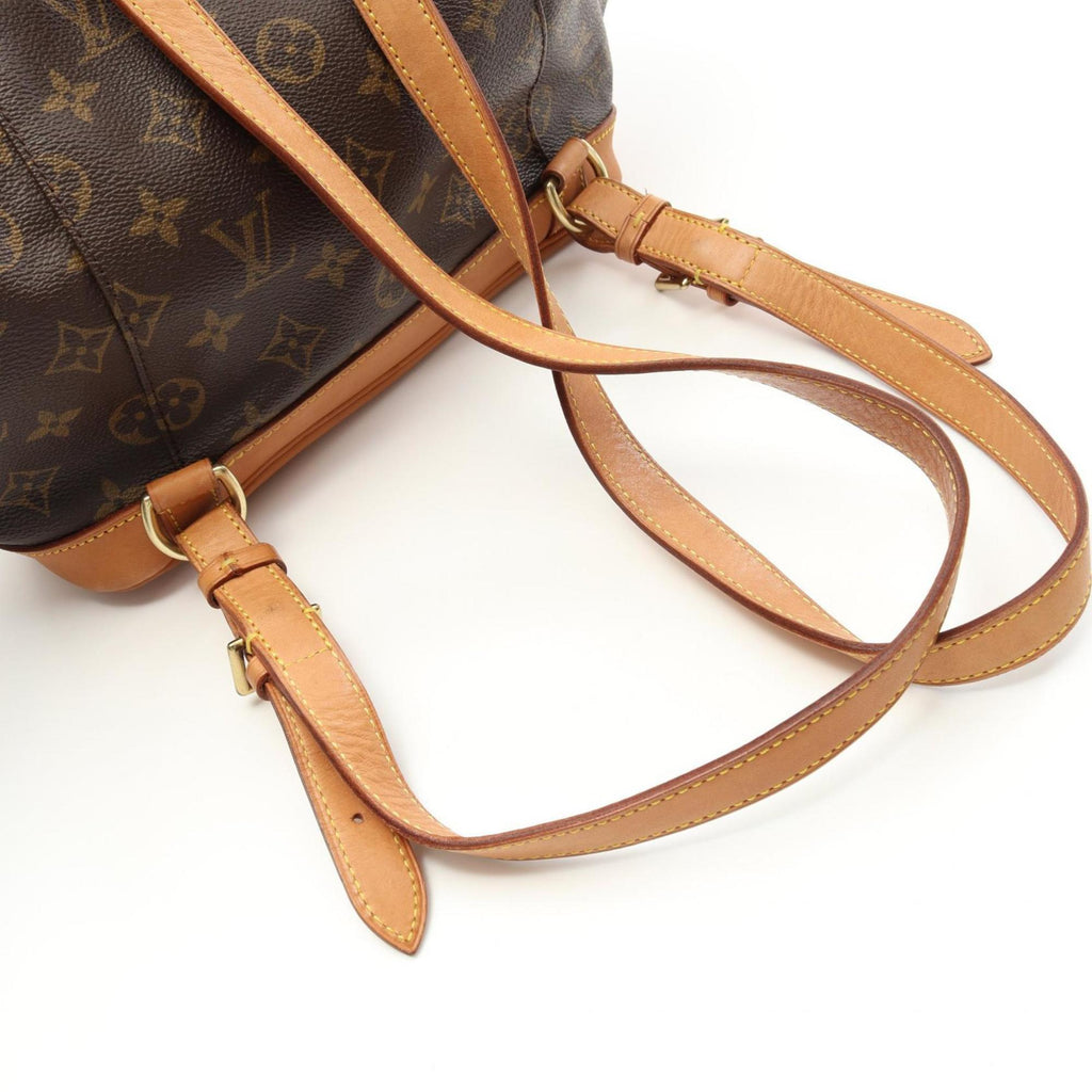 Louis Vuitton Brown Coated Canvas Leather Backpack (Pre-Owned)