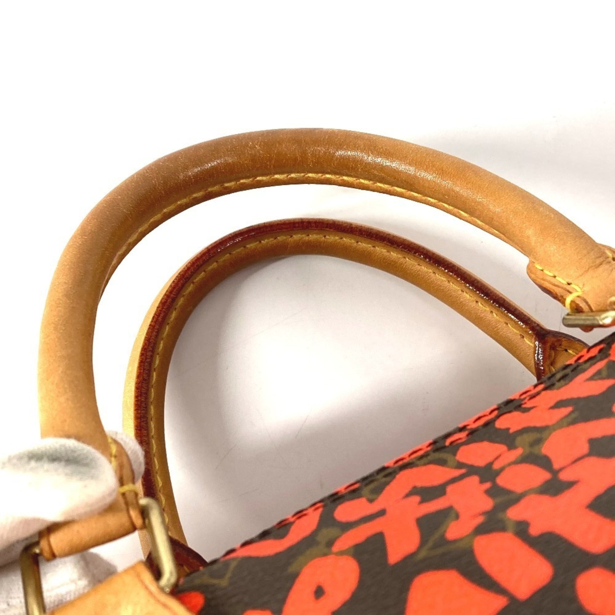 Louis Vuitton Monogram Graffiti Lv Orange Orange Monogram Graffiti Boston Bag Handbag (Pre-Owned)
