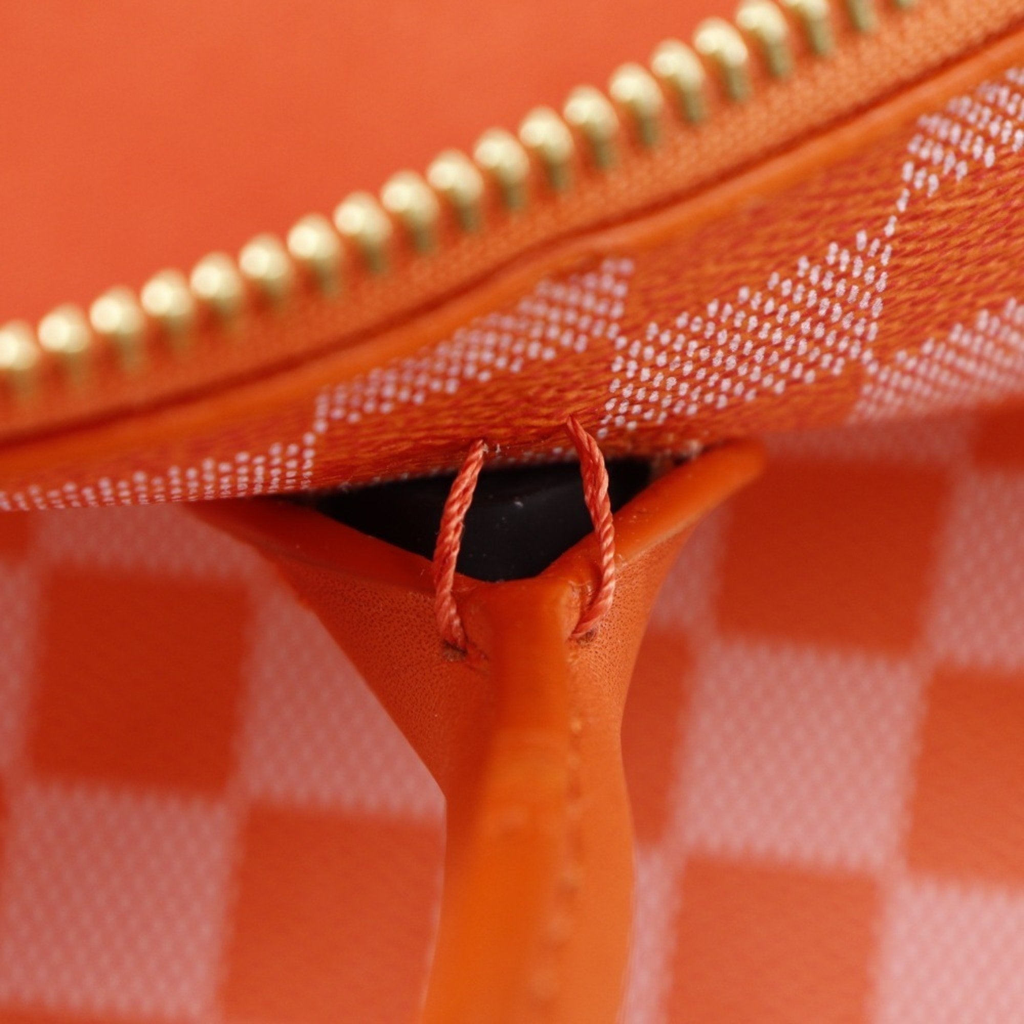 Louis Vuitton Orange Pimont Damier Canvas Handbag Tote Bag (Pre-Owned)