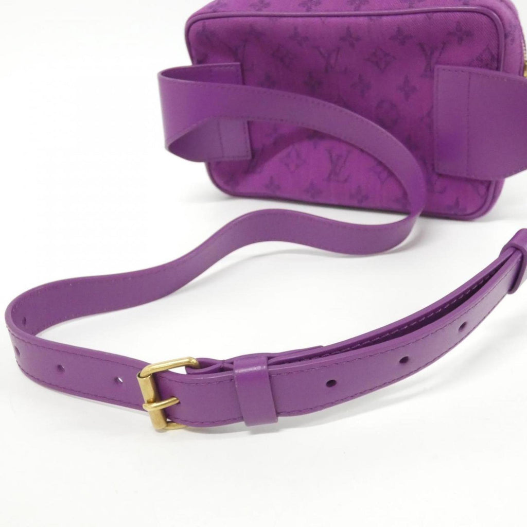 Louis Vuitton Purple Denim Canvas Shoulder Bag (Pre-Owned)