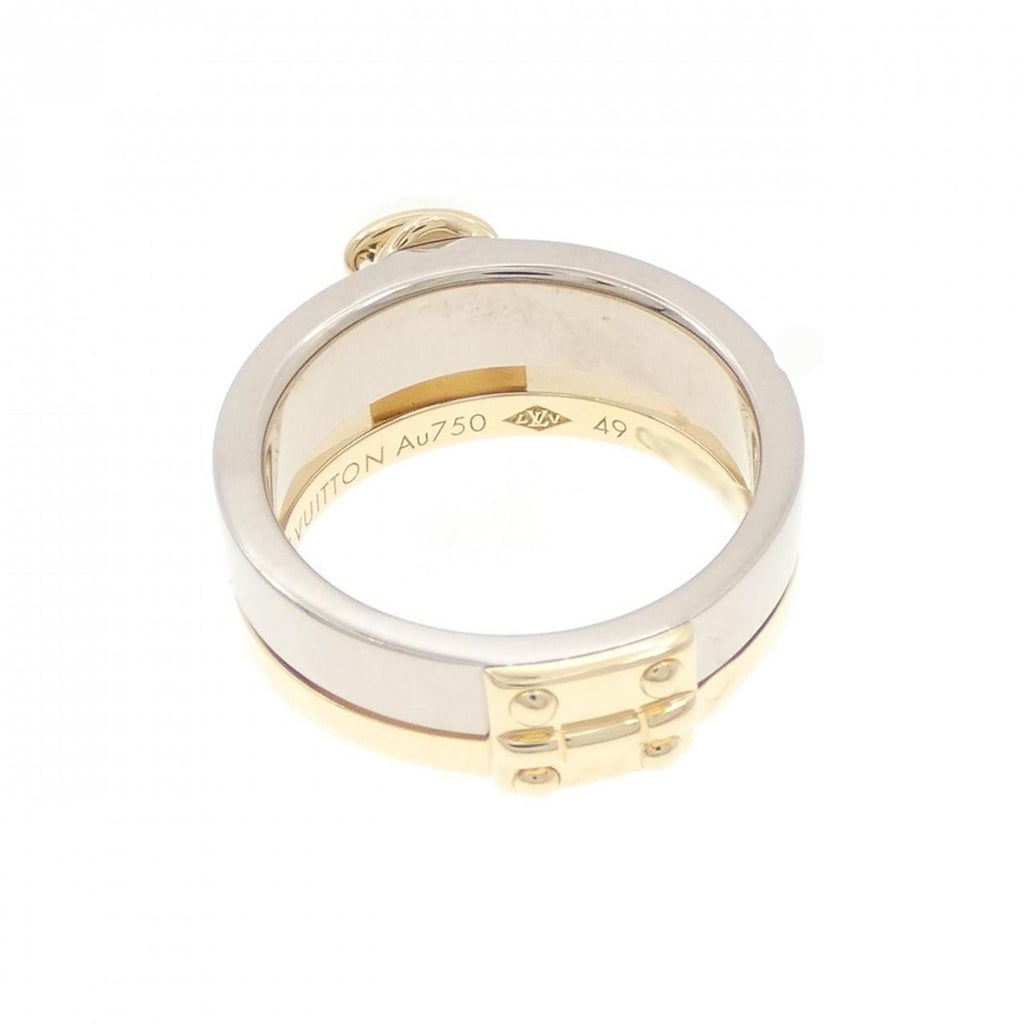 Louis Vuitton Yellow Gold (18K) White Gold (18K) Band Ring (Pre-Owned)