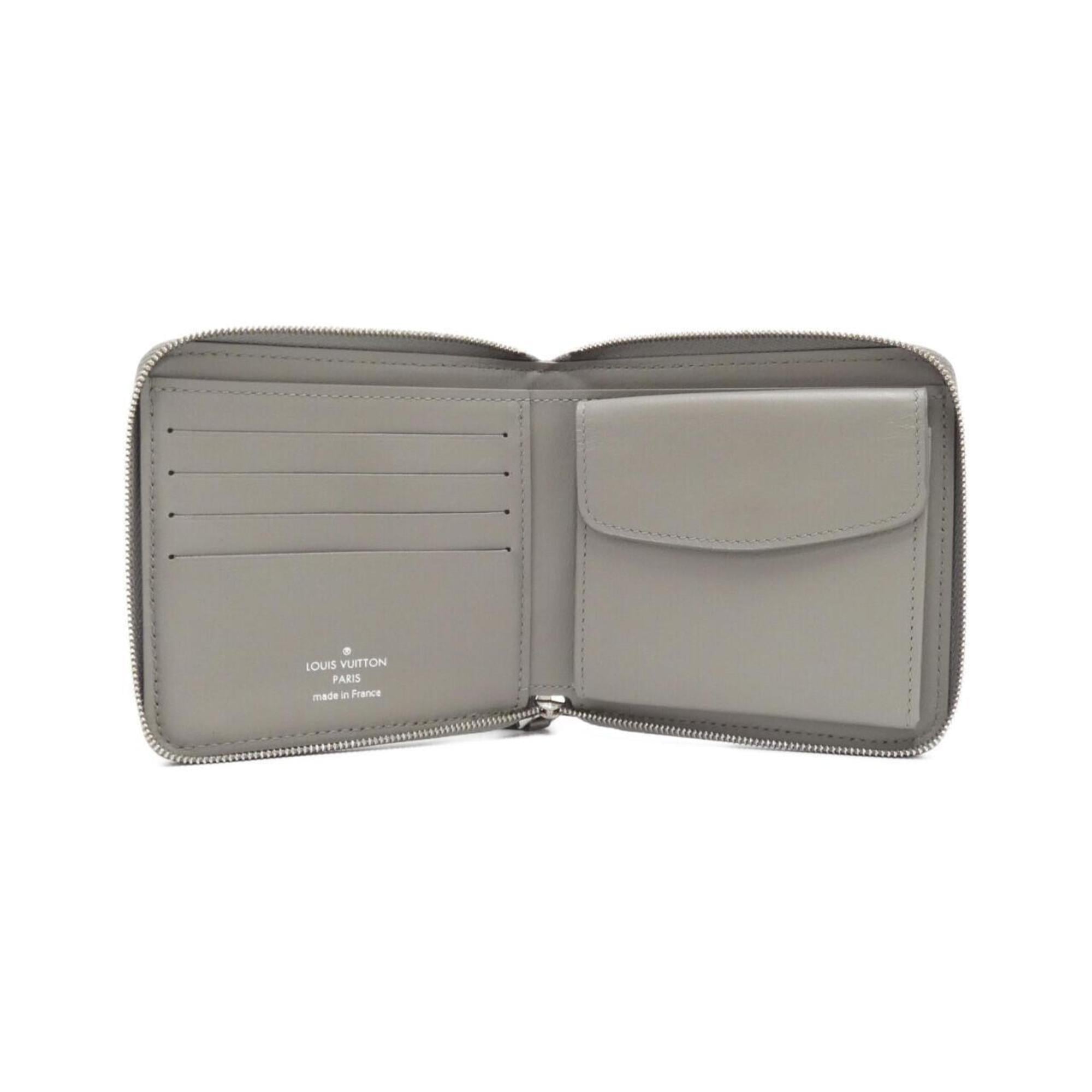 Louis Vuitton Metallic Gray Leather Wallet (Bi-Fold) (Pre-Owned)