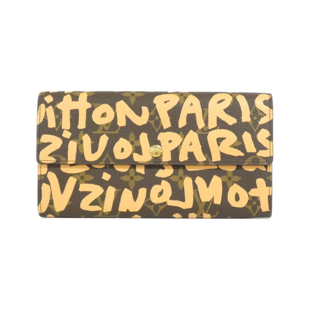 Louis Vuitton Brown Coated Canvas Long Wallet (Bi-Fold) (Pre-Owned)