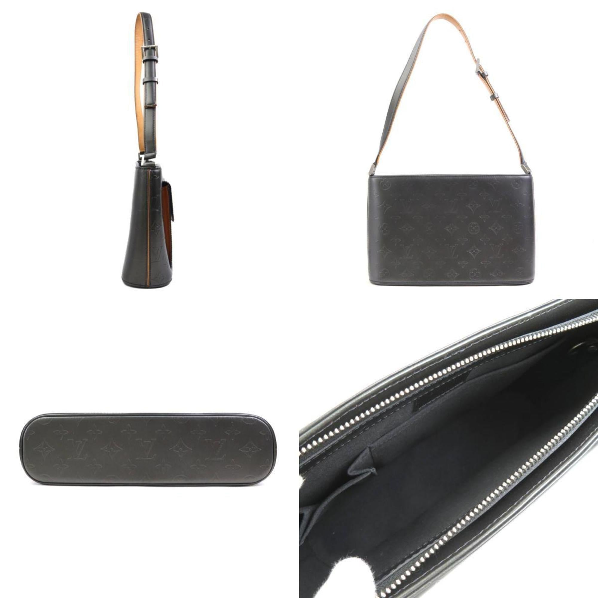 Louis Vuitton Black Gray Monogram Mat Shoulder Bag (Pre-Owned)