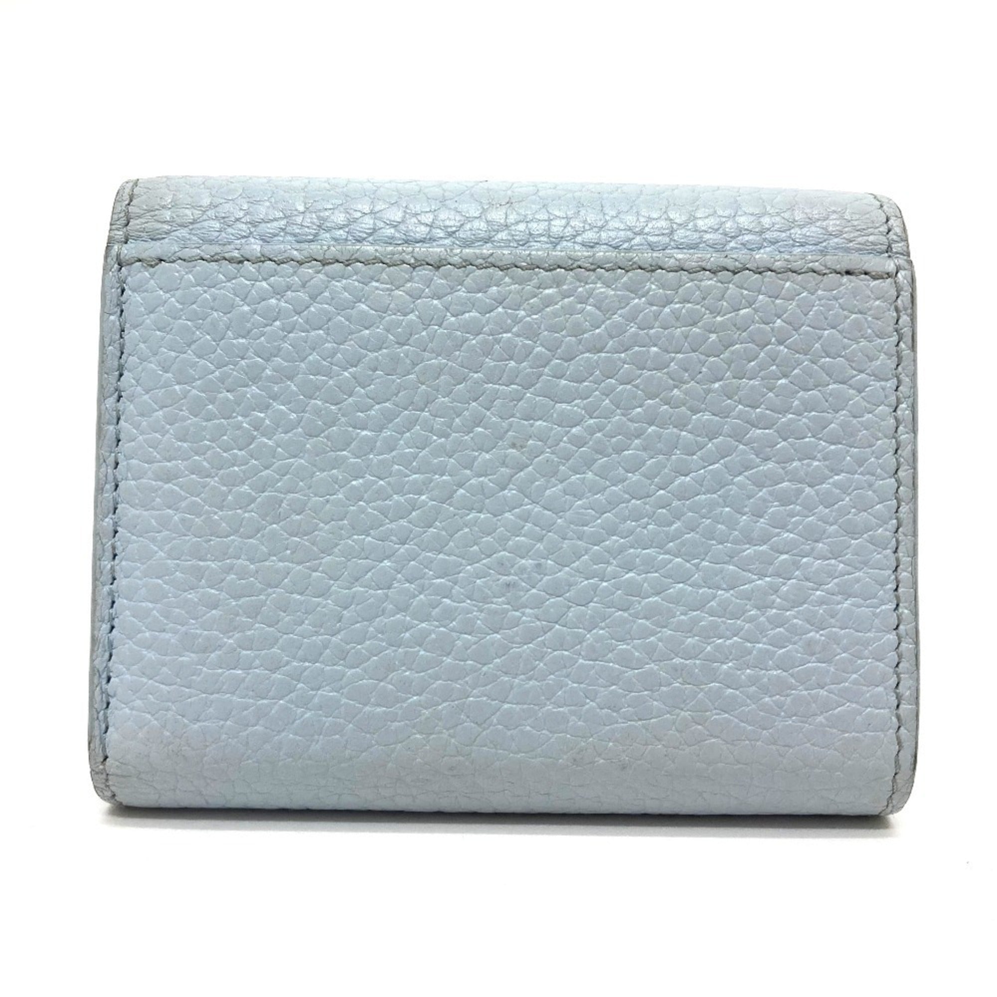 Louis Vuitton Blue Leather Wallet (Tri-Fold) (Pre-Owned)