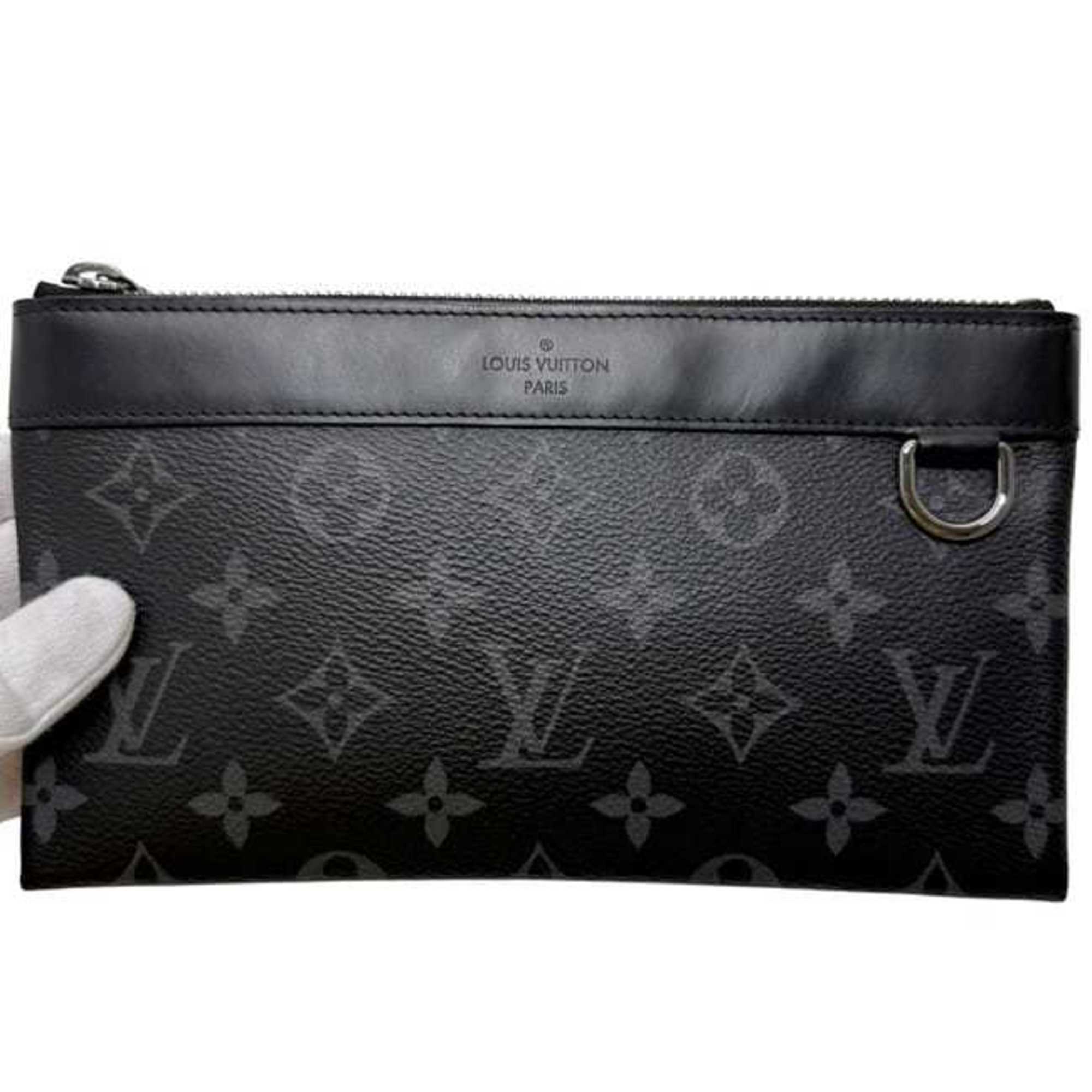 Louis Vuitton Black Monogram Eclipse Monogram Eclipse Leather Pochette Pouch (Pre-Owned)