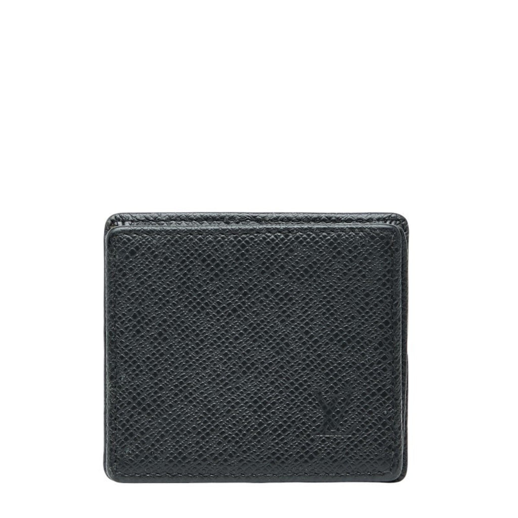 Louis Vuitton Ardoise Black Taiga Leather Coin Purse/Coin Case (Pre-Owned)