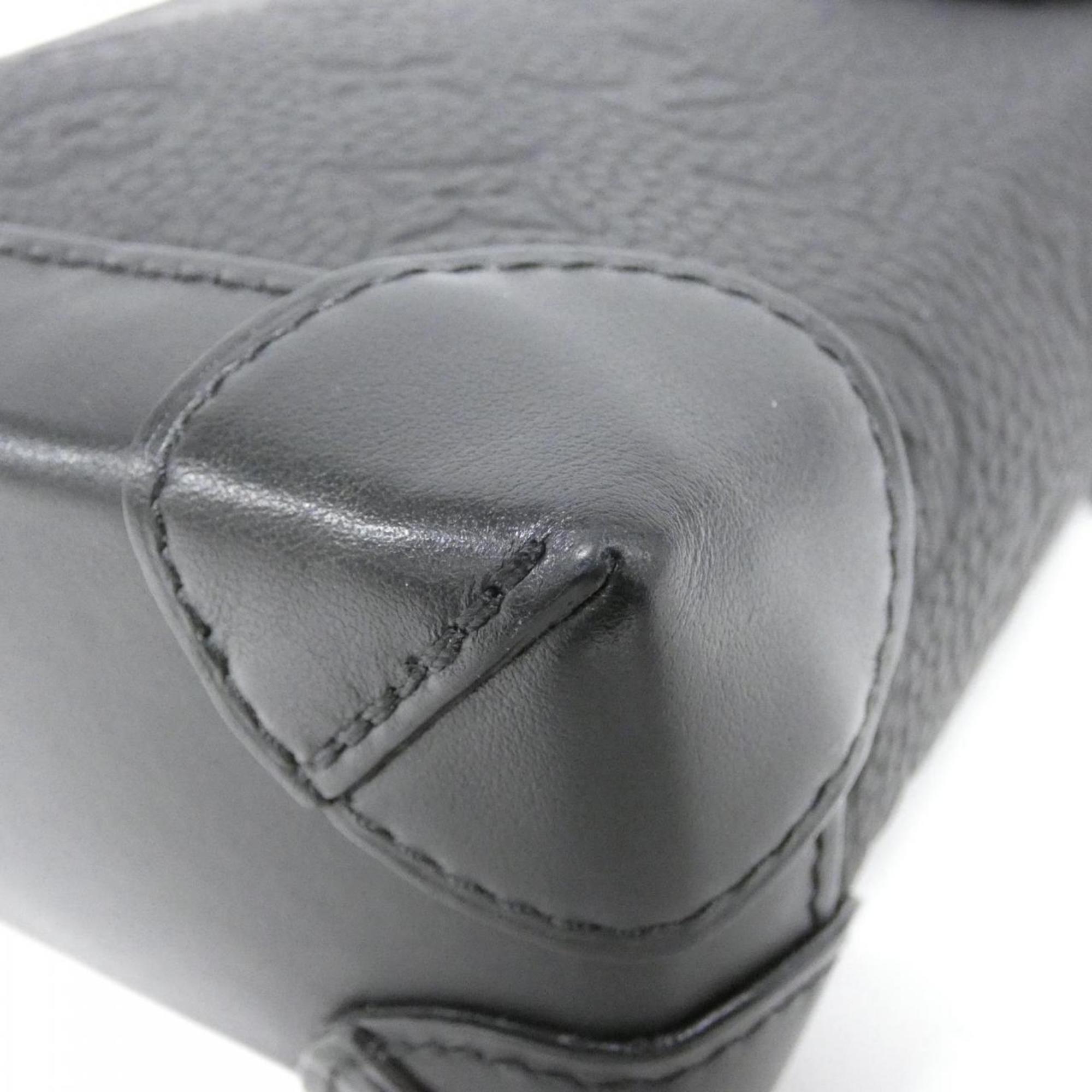 Louis Vuitton Black Leather Shoulder Bag (Pre-Owned)