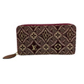 Louis Vuitton Brown Red Color Canvas Leather Long Wallet (Bi-Fold) (Pre-Owned)