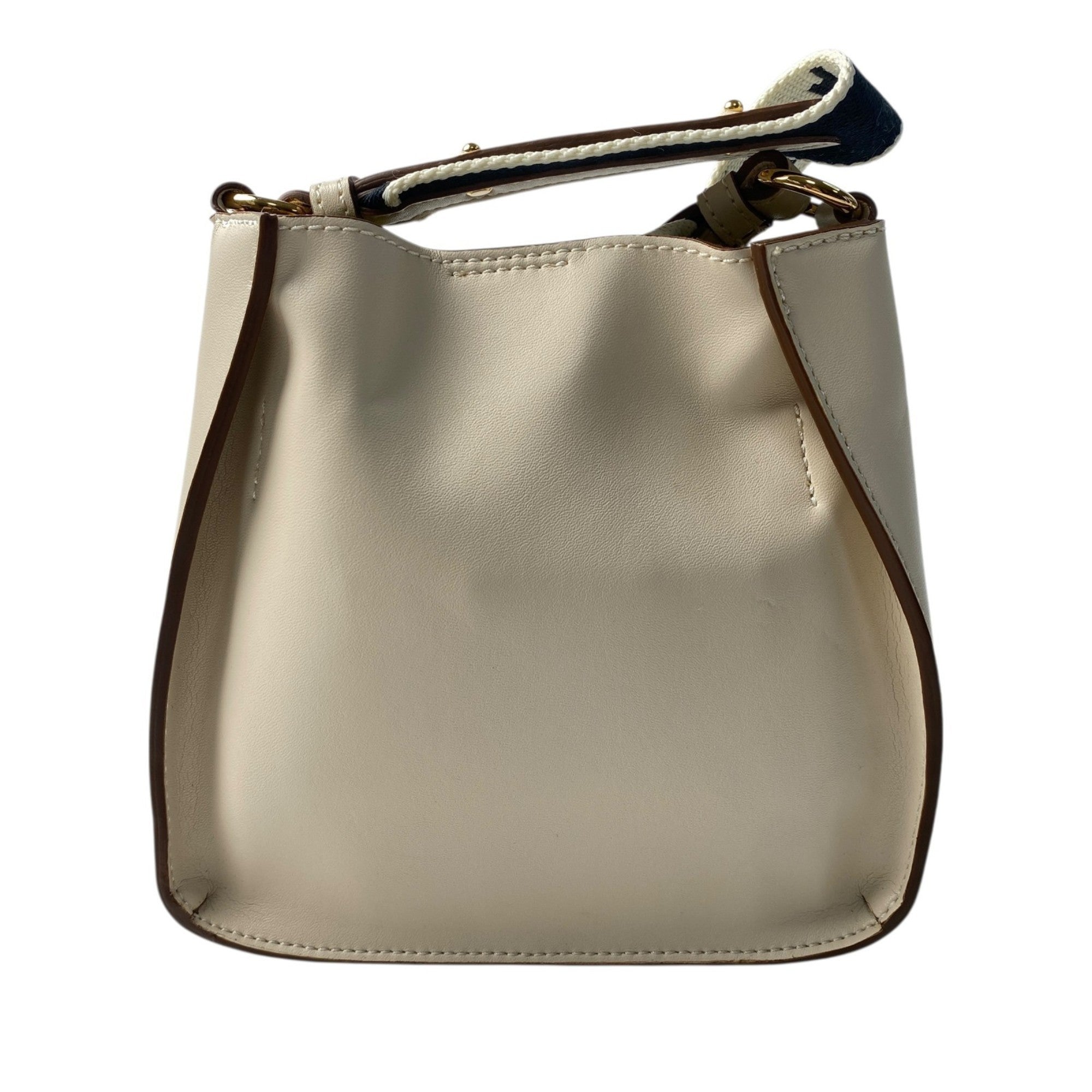 Logo Crossbody Bag Perforated Faux Leather Mini